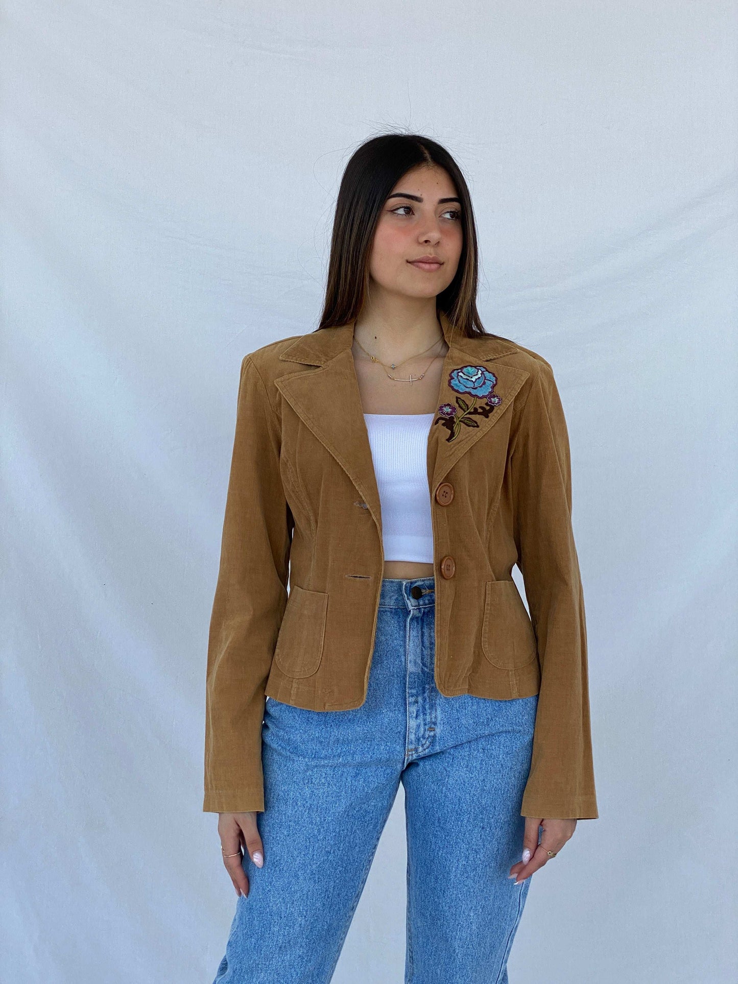 Vintage Y2K La Belle Corduroy Blazer - Size M - Balagan Vintage Blazer 90s, corduroy, corduroy blazer, full sleeve blazer, Juana, NEW IN, winter