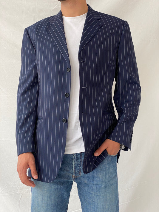 بليزر من الصوف الخالص من مجموعة Sergio Valentino Platinum Super 150's - مقاس كبير