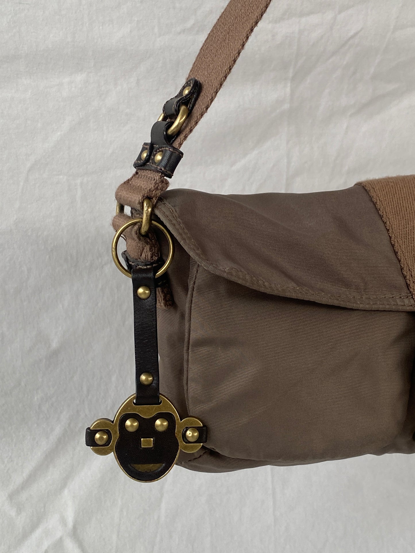 Kipling Ester City Brown Small Canvas Shoulder Bag