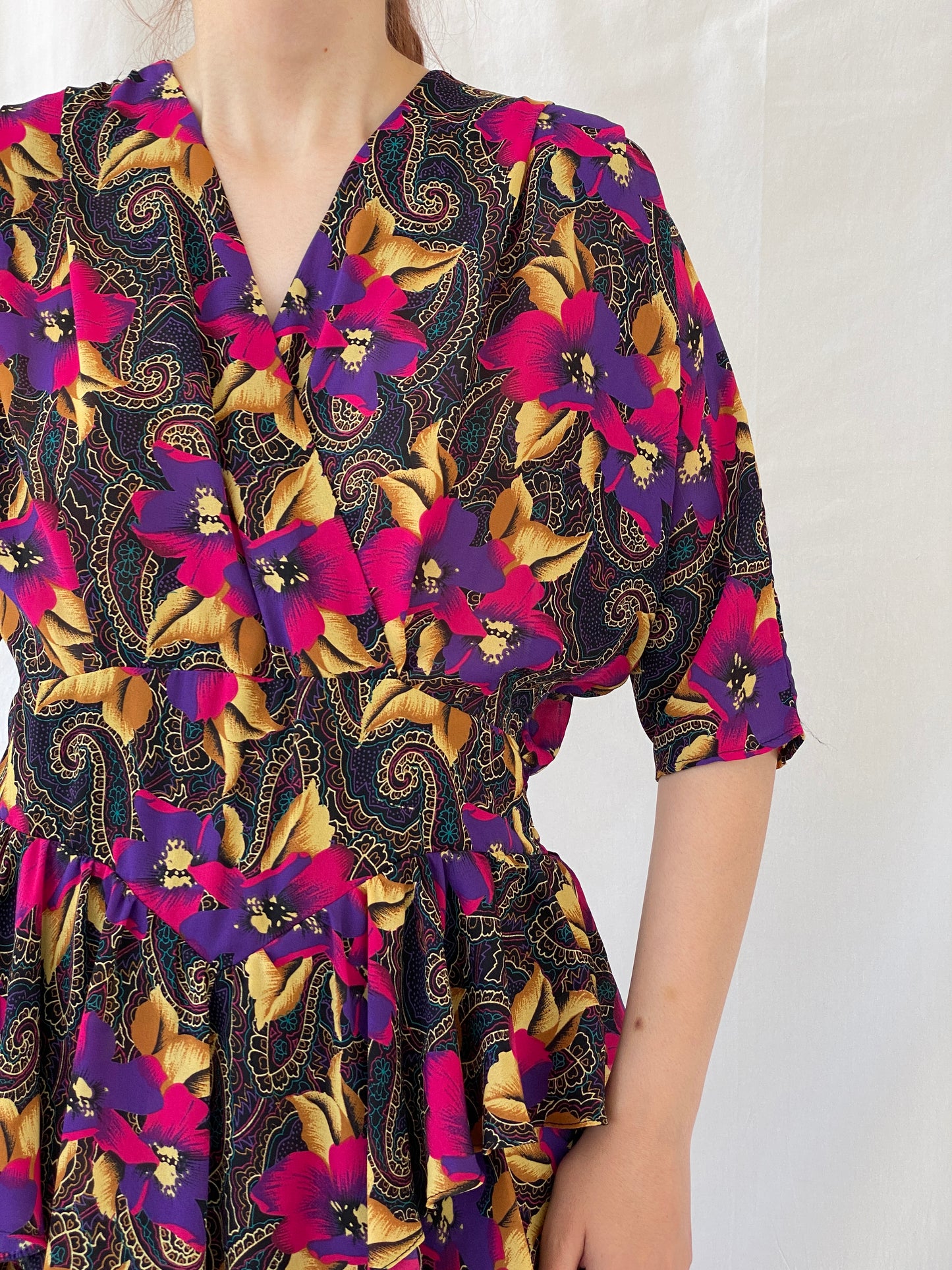 Vintage Y2K After Dark By Dorothy Perkins Midi Floral Dress - L