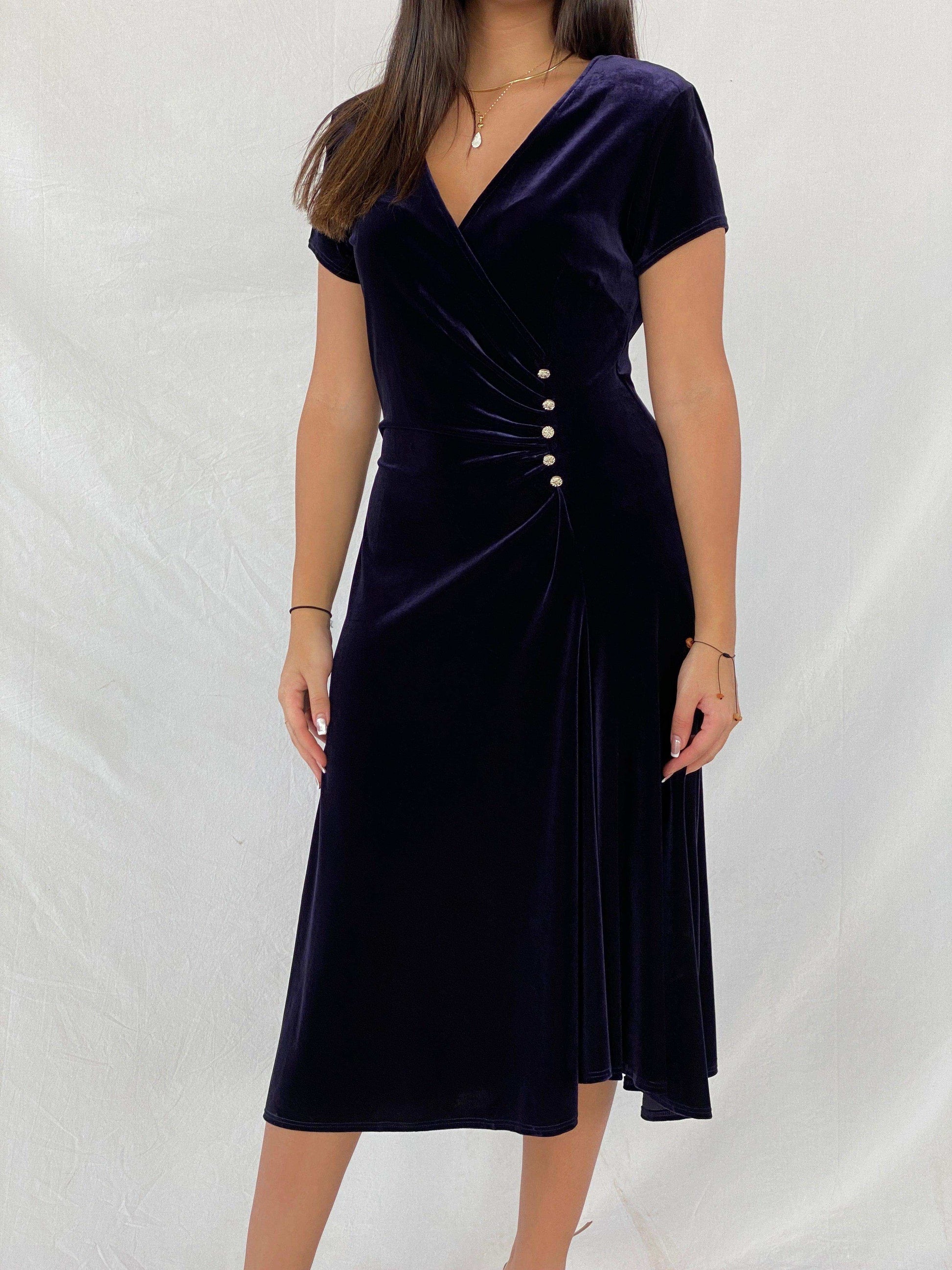 Gorgeous SIGNATURE By Robbie Bee Dress - Balagan Vintage Velvet Dress 00s, 90s, midi dress, NEW IN, Rama