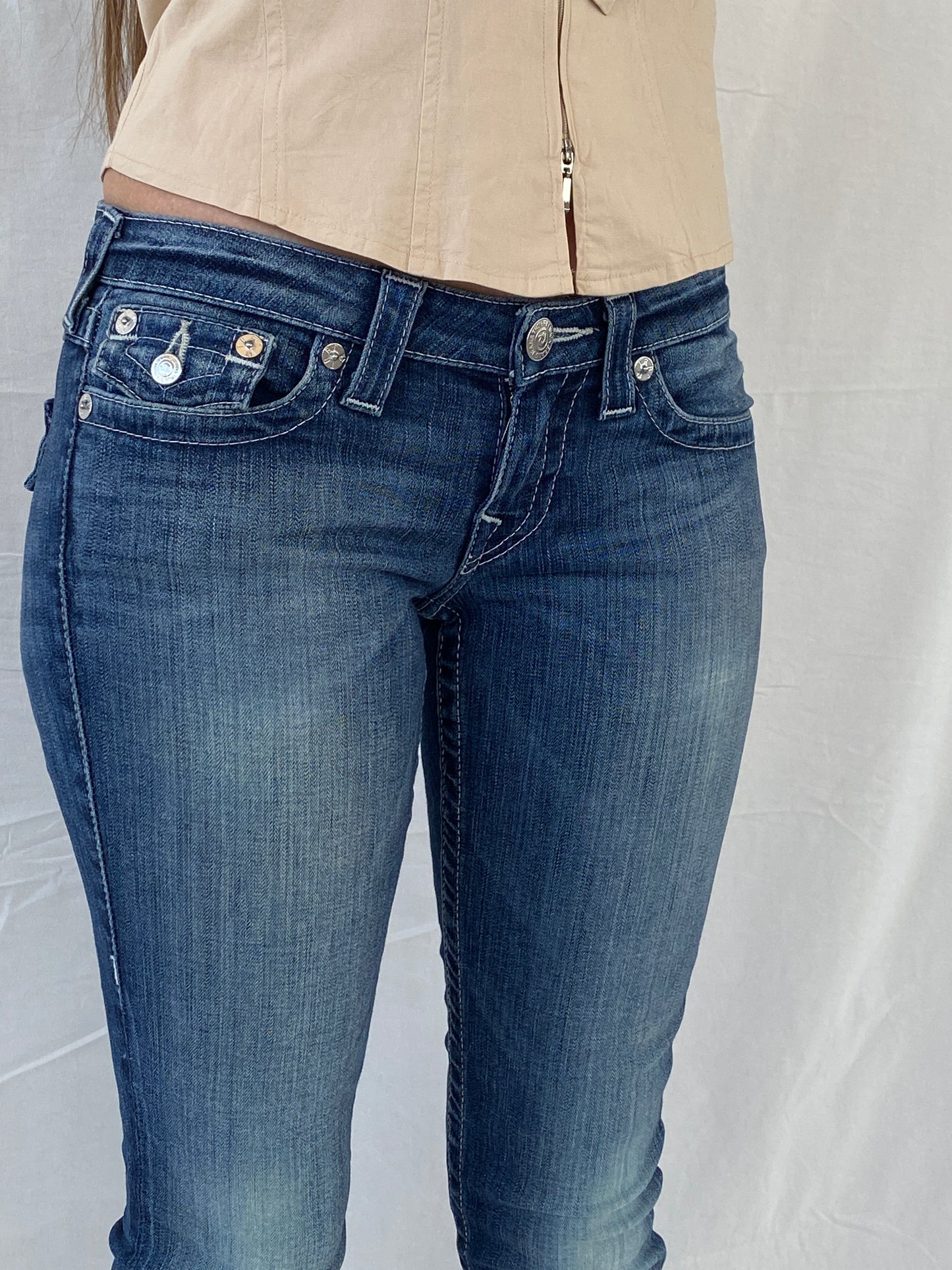 بنطلون جينز True Religion Super Skinny Low-Rise من Y2K