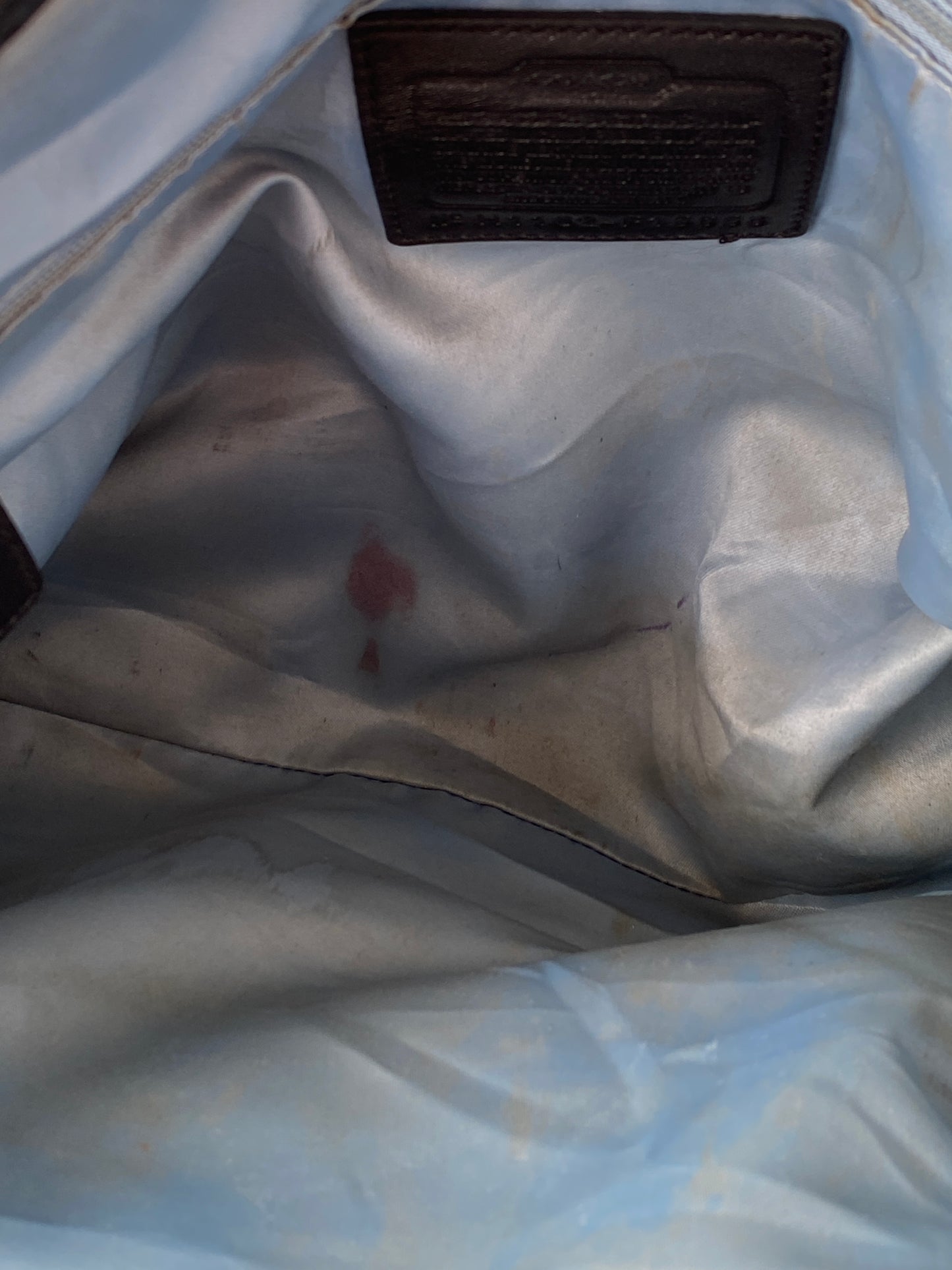 Vintage Y2K Coach Black Embossed Leather Shoulder Tote Bag Style F15658