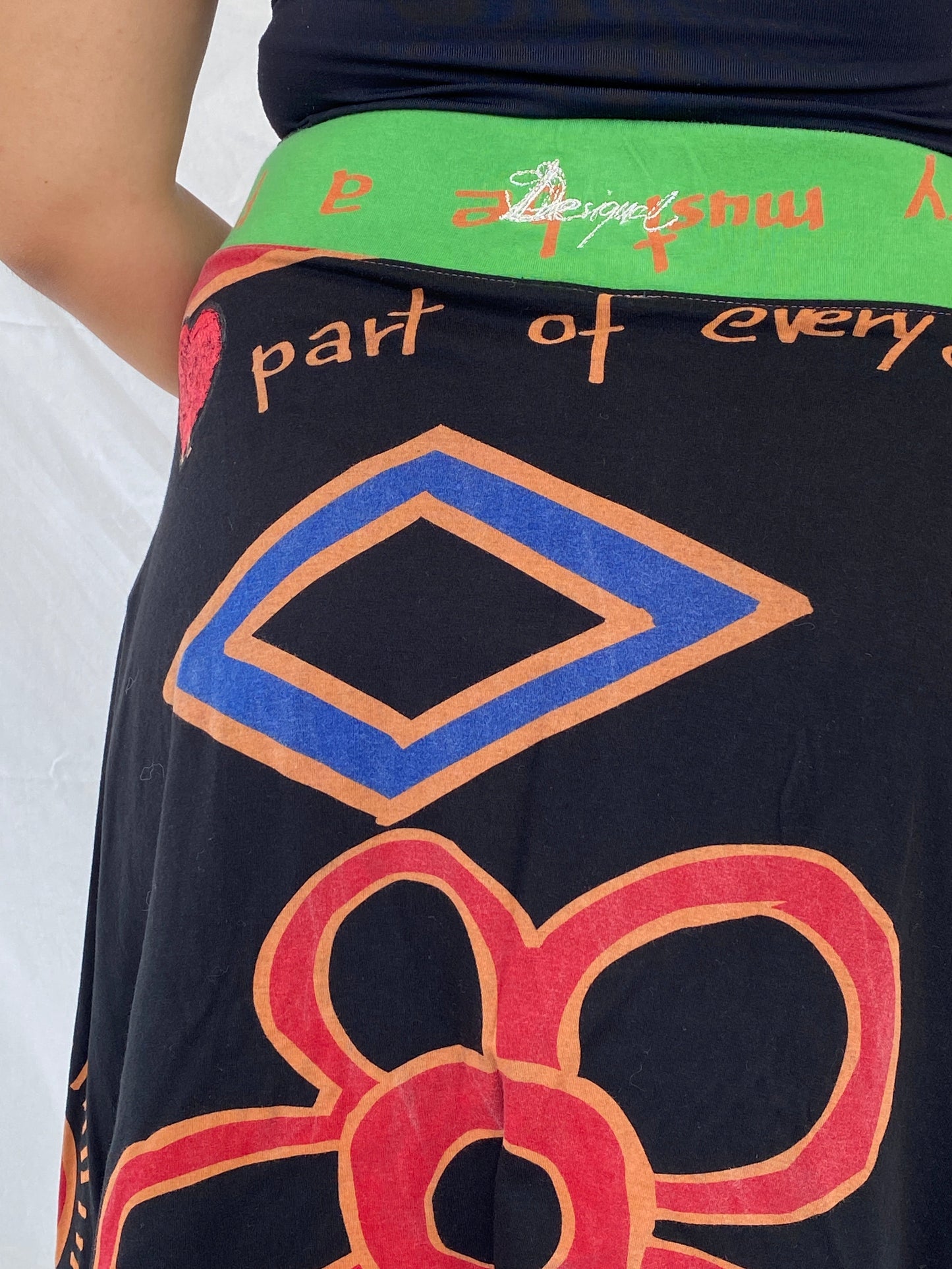 تنورة ميدي بوهو سوداء من Desigual You And Me - مقاس XL