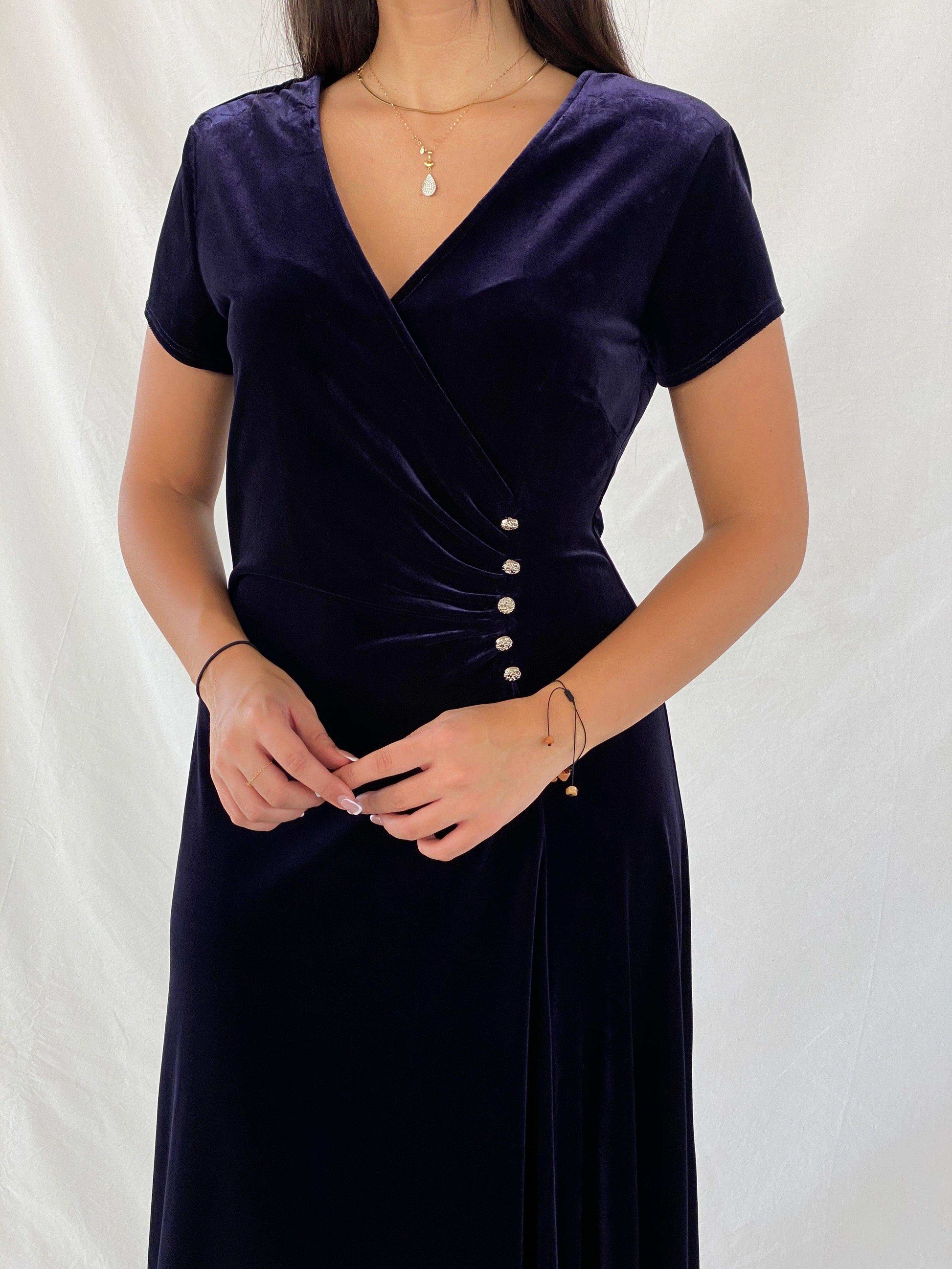 Gorgeous SIGNATURE By Robbie Bee Dress - Balagan Vintage Velvet Dress 00s, 90s, midi dress, NEW IN, Rama