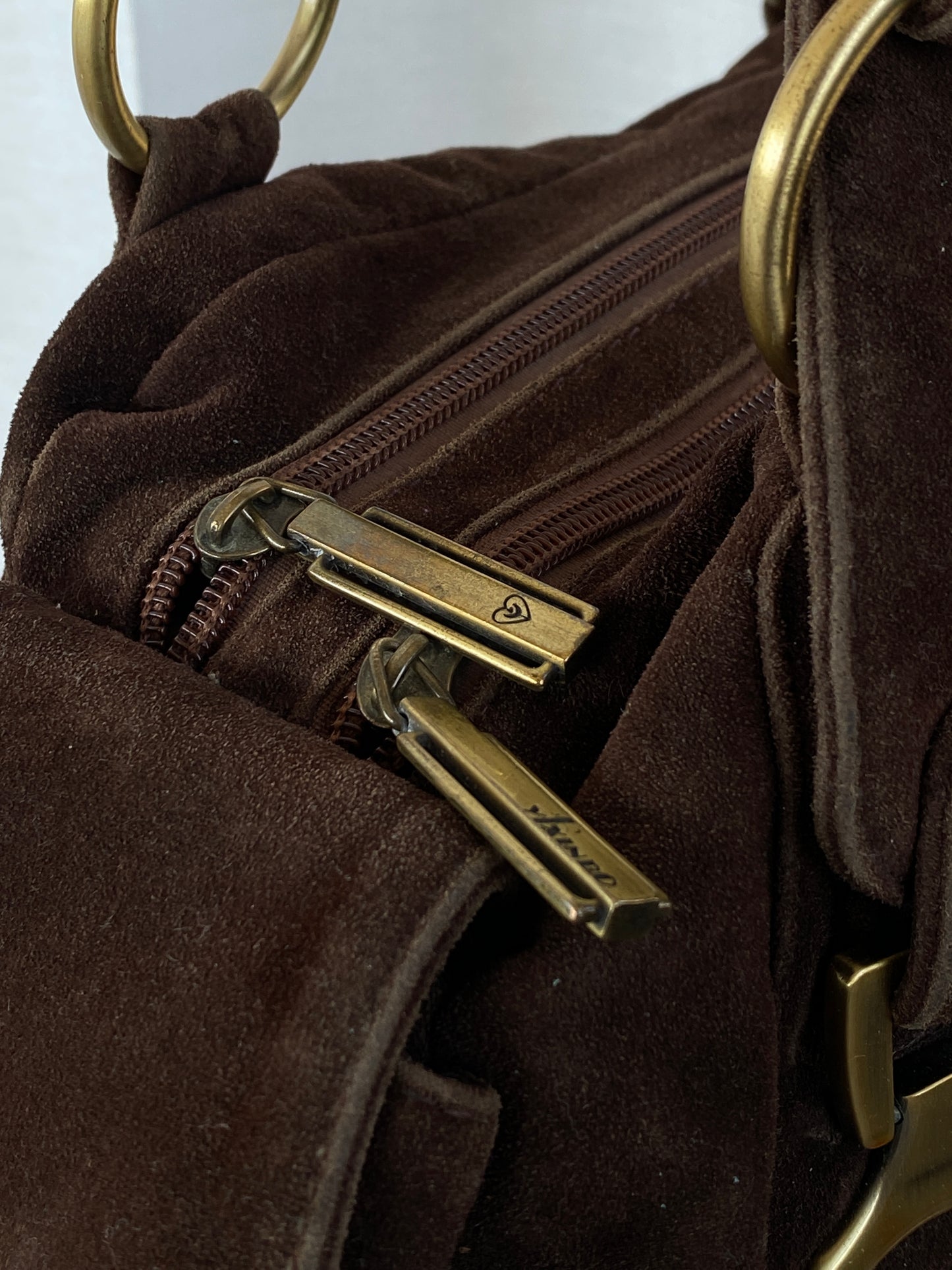 Vintage YLXINBO Brown Fabric Baguette Shoulder Bag