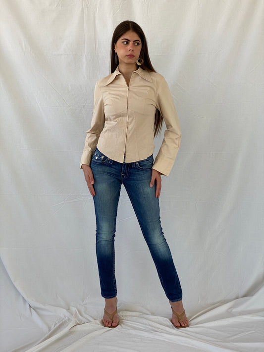 بنطلون جينز True Religion Super Skinny Low-Rise من Y2K