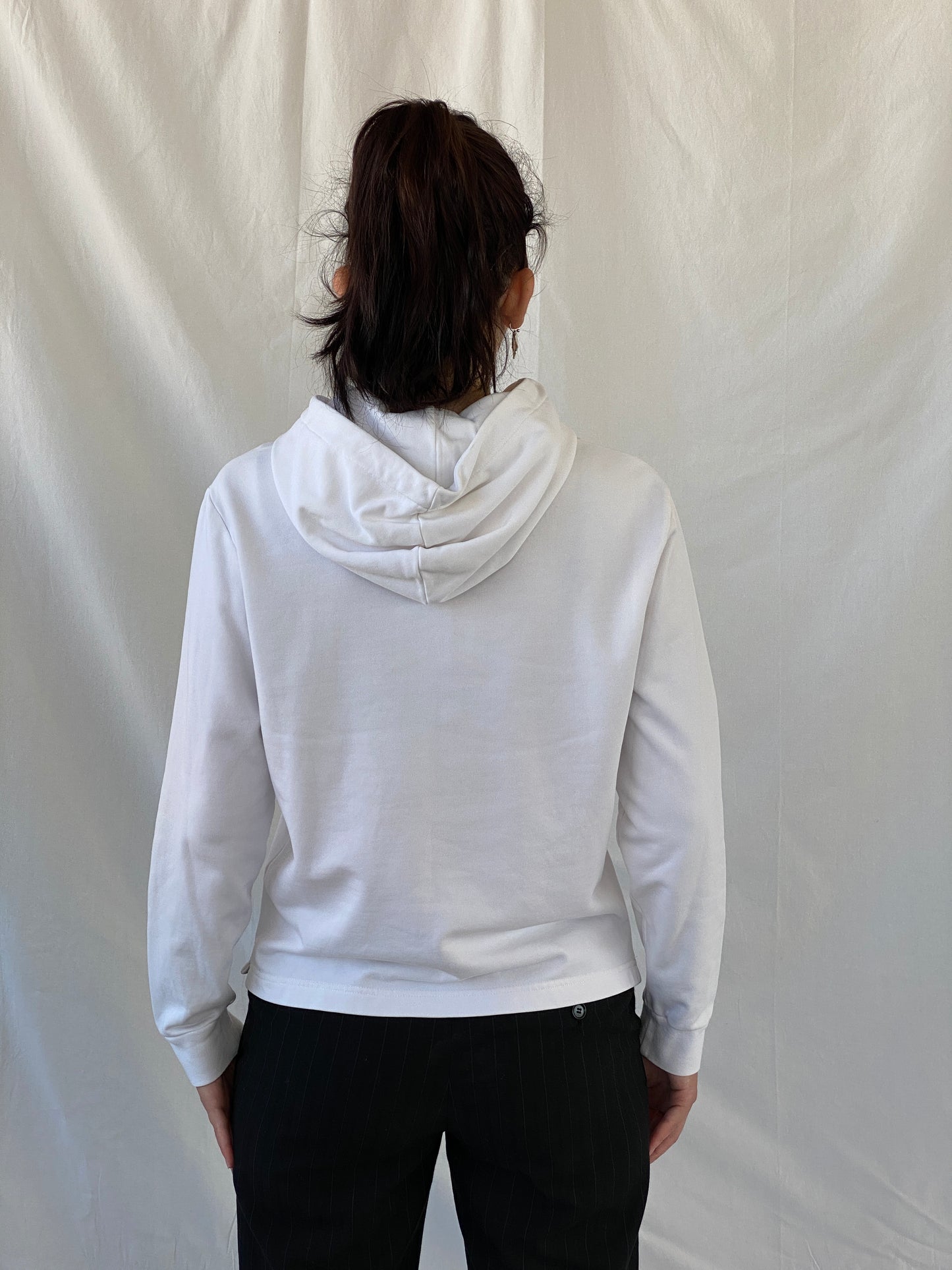 Kenzo Paris White Tiger Head Embroidered Hoodie Sweatshirt - S