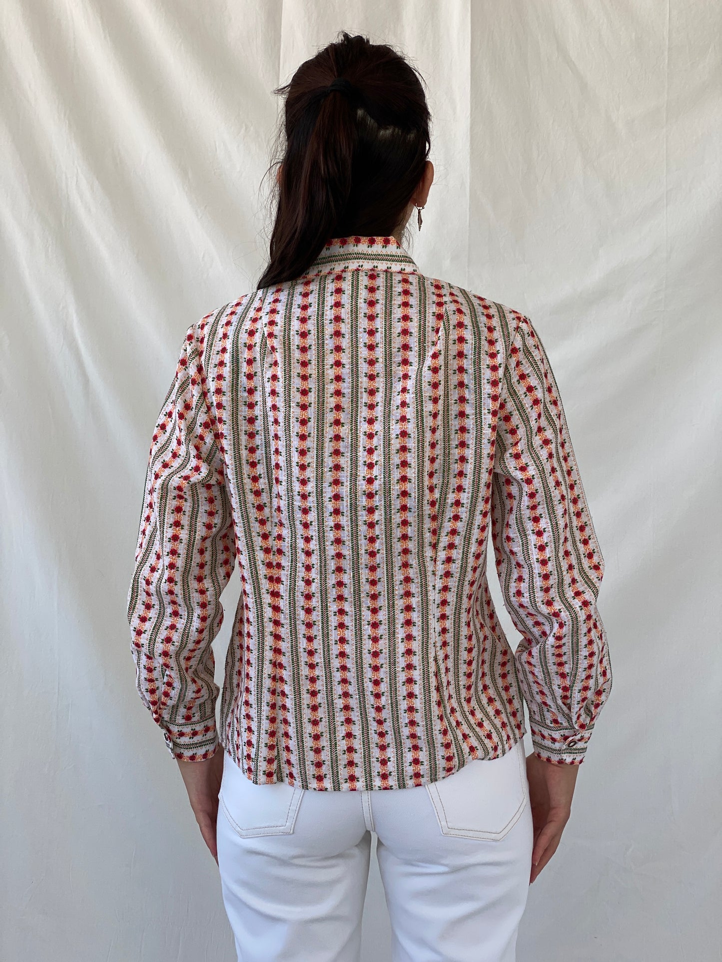 Vintage Lanz Salzburger Floral Button Up Full Sleeve Shirt - XL