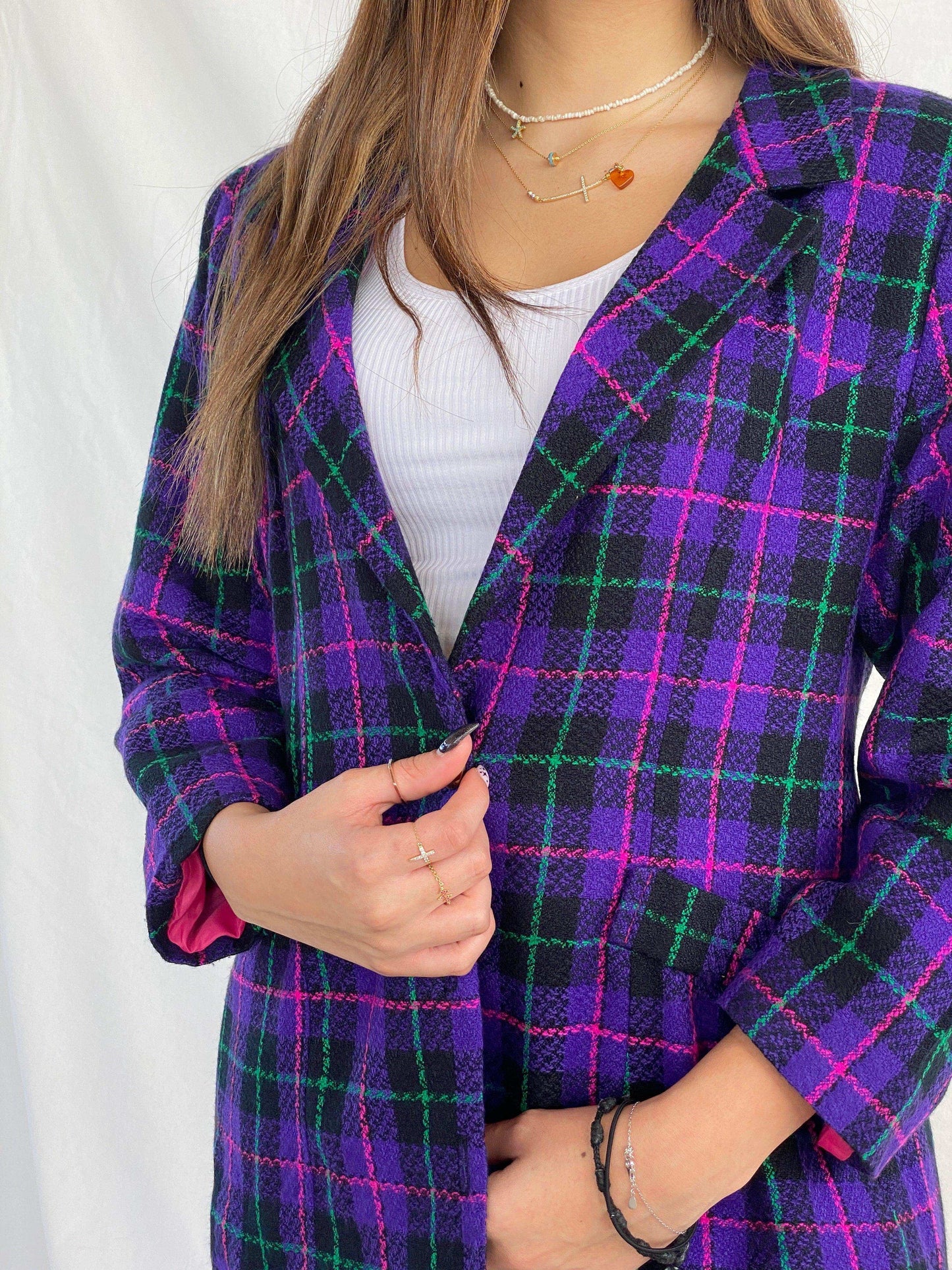 Vintage Multi-Colored Plaid Blazer - Balagan Vintage Blazer 00s, 90s, blazer, Juana, NEW IN