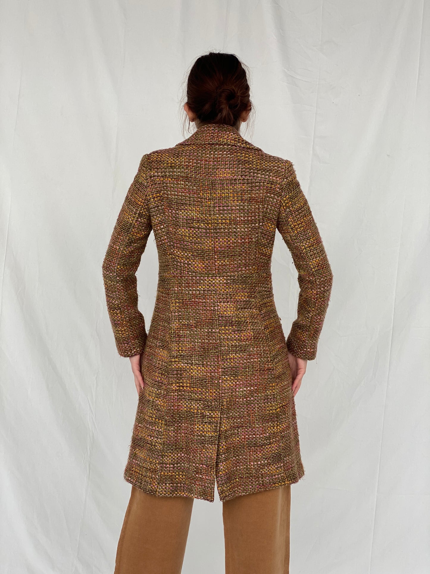 Vintage Marciano Tweed Multicolor Women’s Peacoat - S