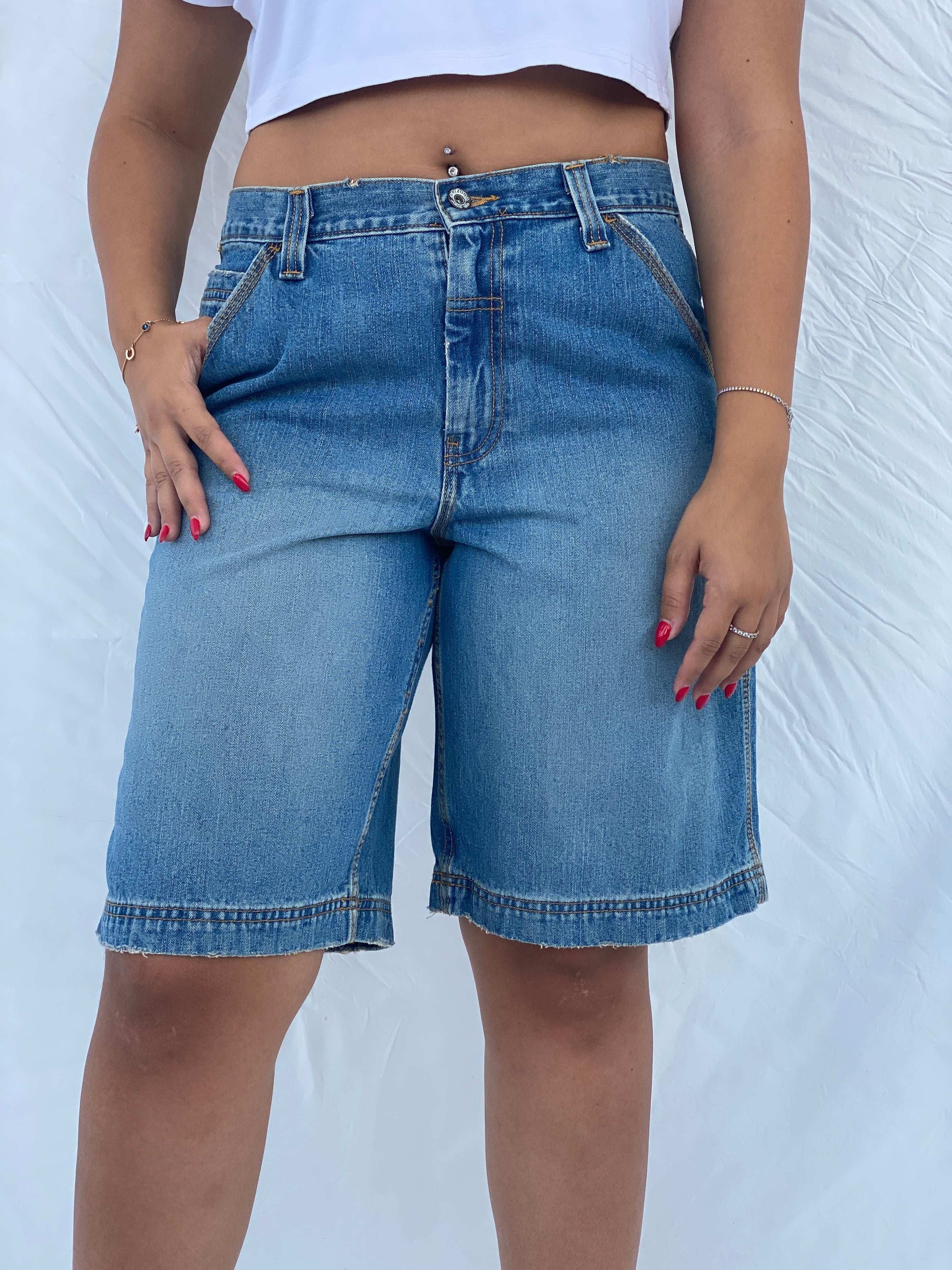 Authentic Jeans Wear Carpenter Style Denim Shorts Size L - Balagan Vintage Shorts 00s, 90s, denim, Dina, NEW IN, shorts