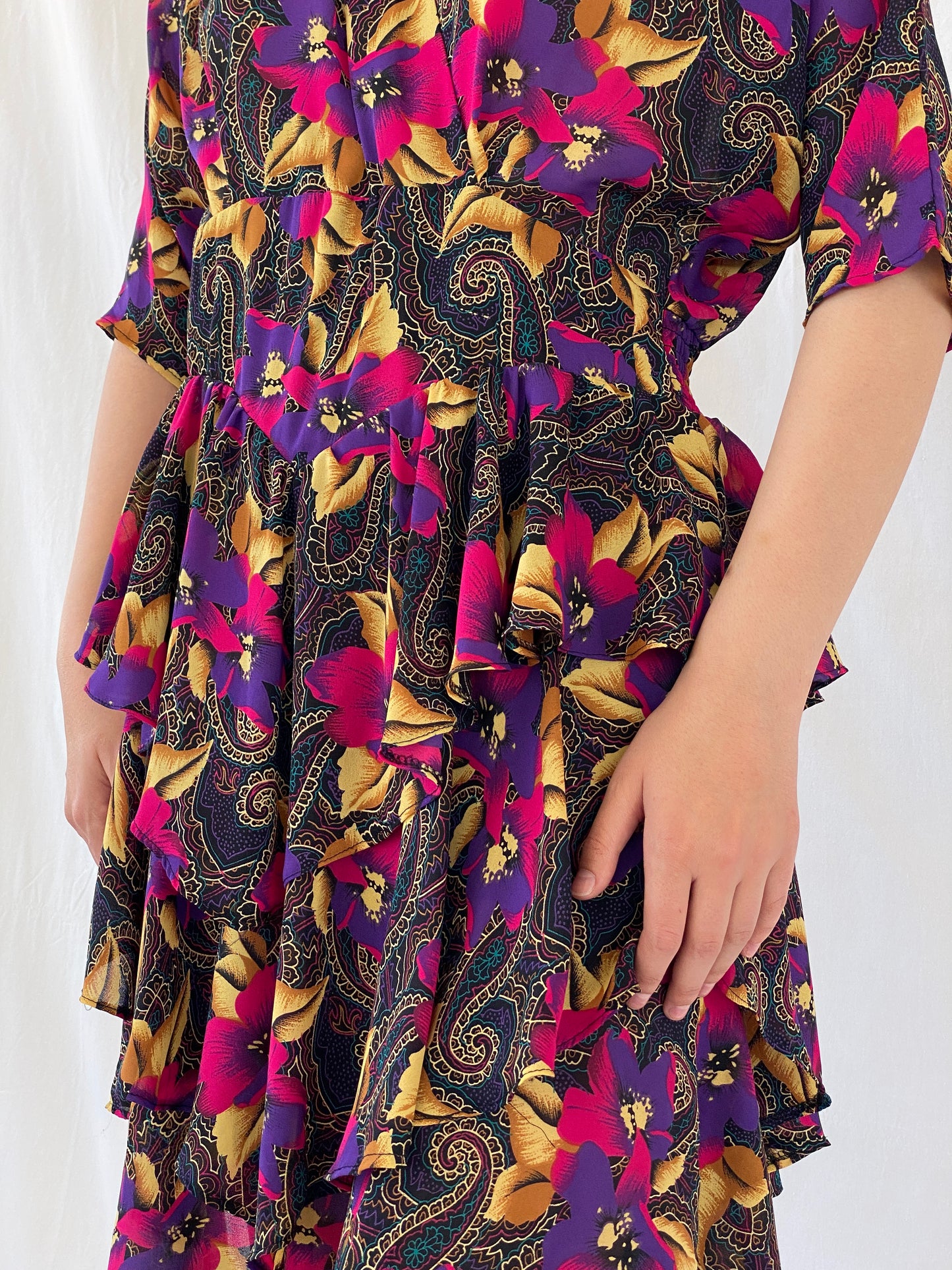 Vintage Y2K After Dark By Dorothy Perkins Midi Floral Dress - L