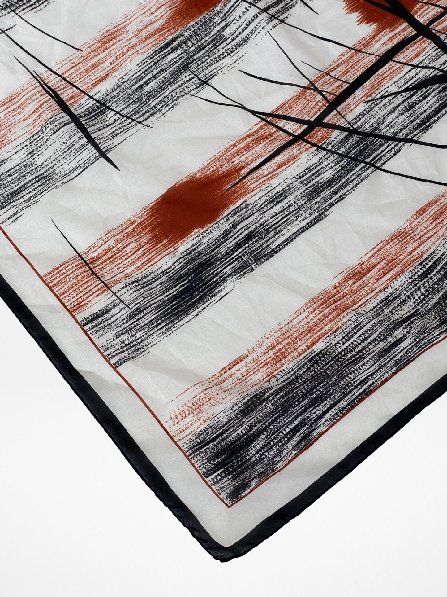 Vintage Jehau De Fabregues Paris Abstract Design Square Scarf