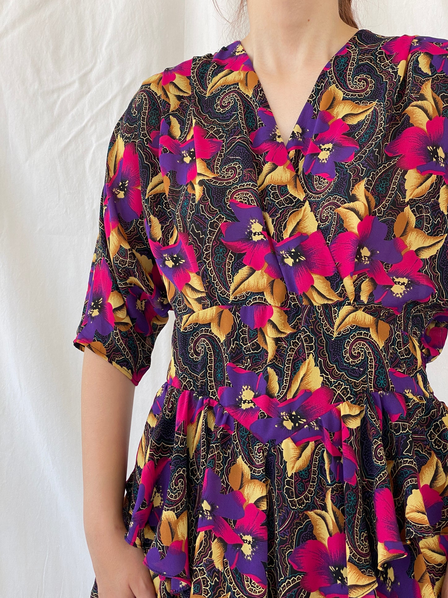 Vintage Y2K After Dark By Dorothy Perkins Midi Floral Dress - L