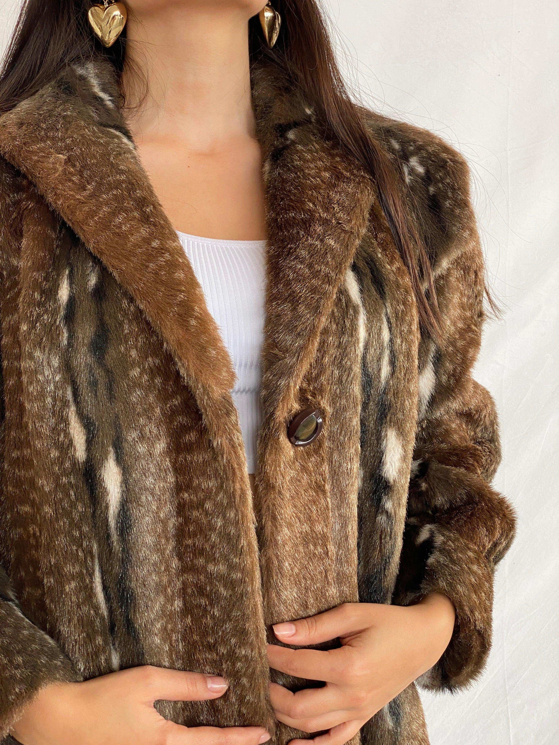 Vintage 60s/70s Madex Paris Tissavel Faux Fur Jacket - Balagan Vintage Fur Jacket 80s, Aseel, faux fur, fur jacket, NEW IN