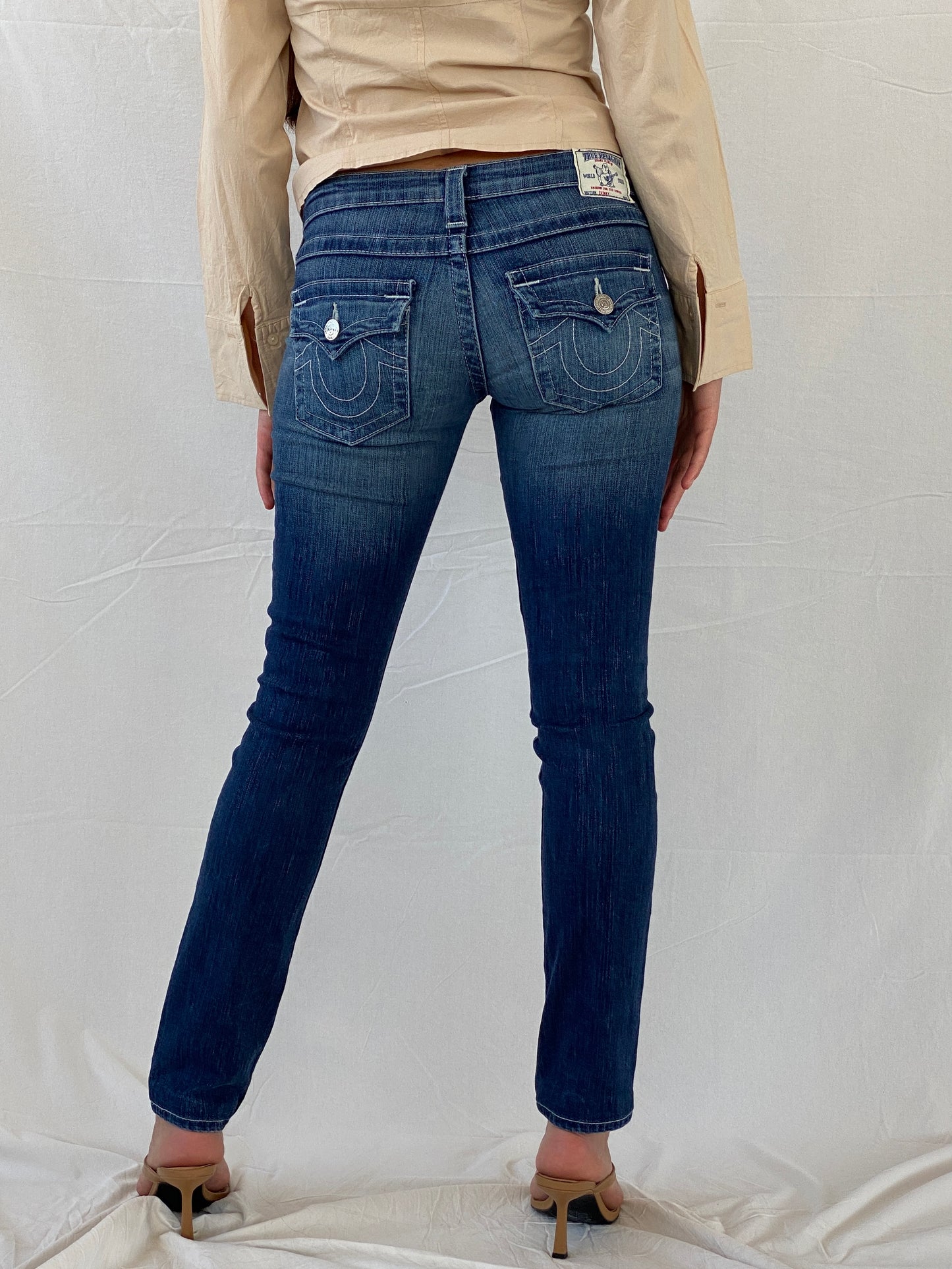 بنطلون جينز True Religion Super Skinny Low-Rise من Y2K