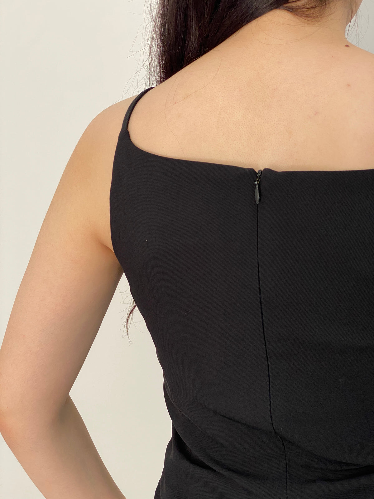 Vintage 90s Camaïeu Black Square Neck Minimalist Camisole Top – S