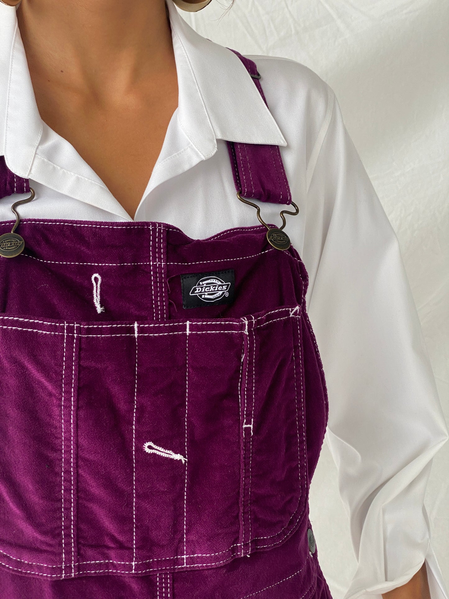 فستان نسائي من Dickies Juniors' Carpenter Overall Corduroy - مقاس XS
