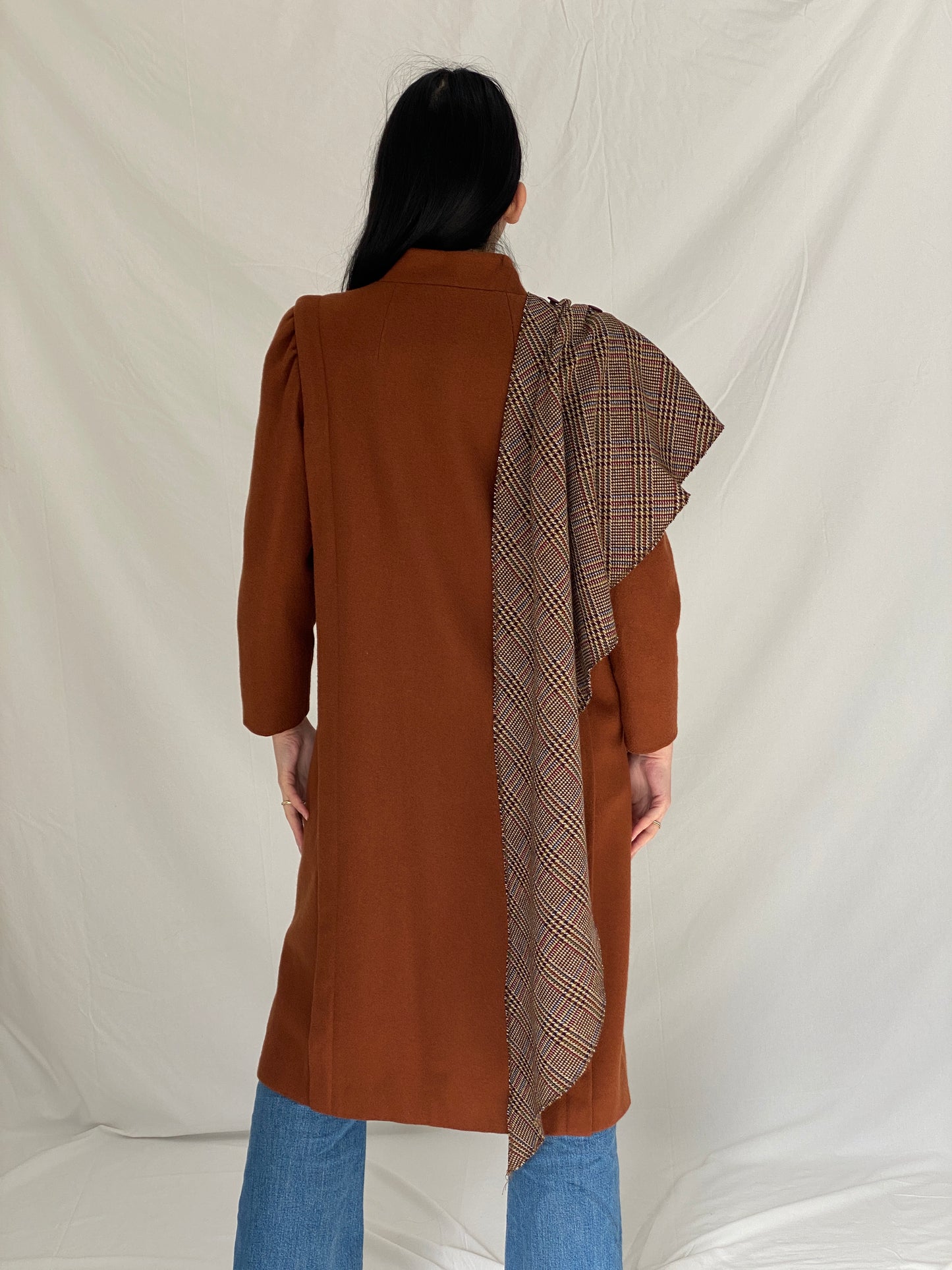 Vintage 80s/90s Fashions by JILL Rust Brown Structured Tailored Coat - S