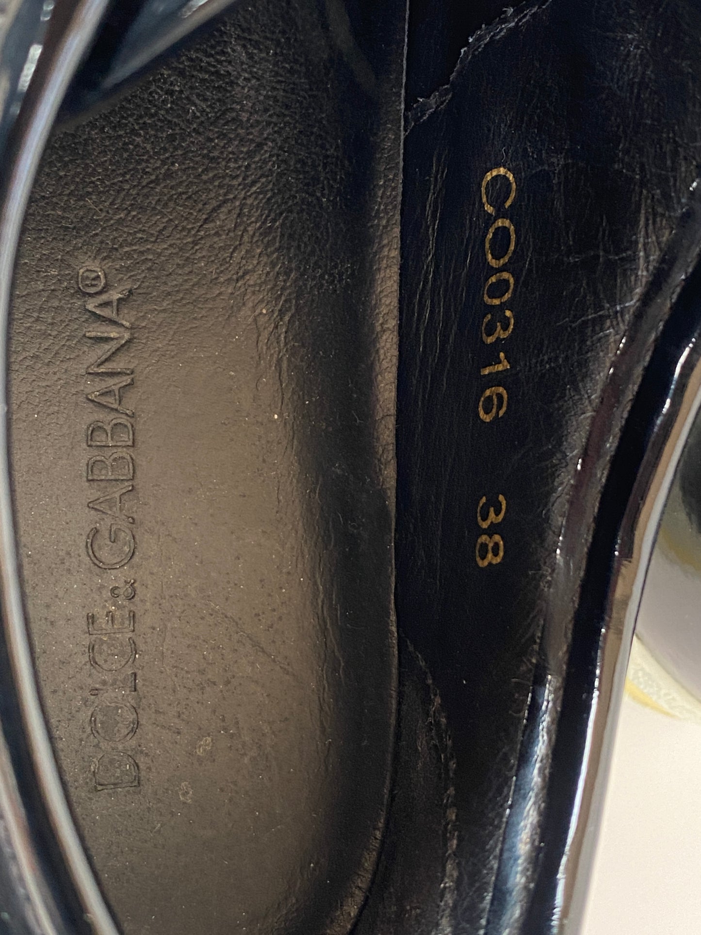 Dolce & Gabbana Black Leather Low Top Sneakers CO0316 - 38EUR