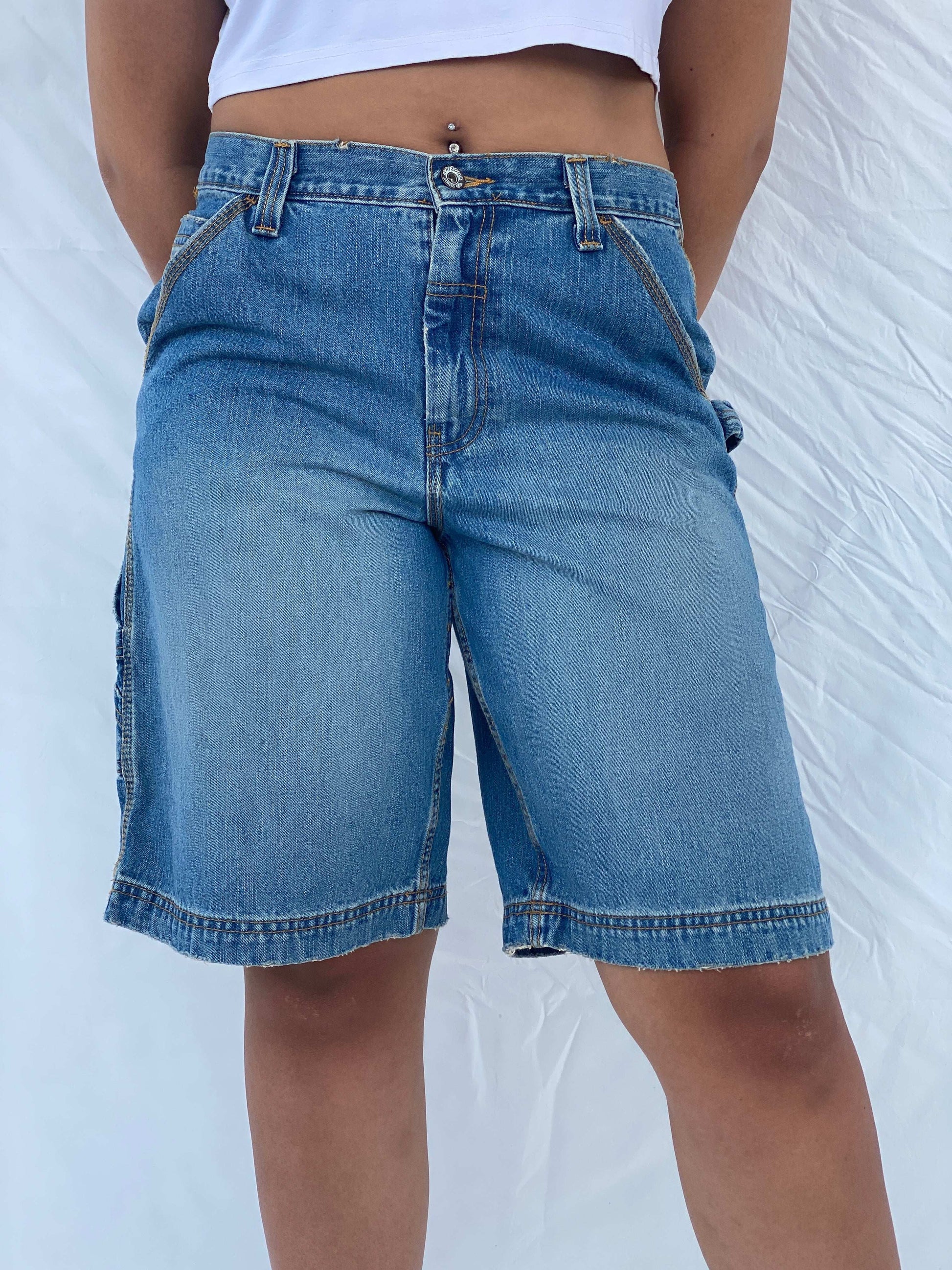 Authentic Jeans Wear Carpenter Style Denim Shorts Size L - Balagan Vintage Shorts 00s, 90s, denim, Dina, NEW IN, shorts