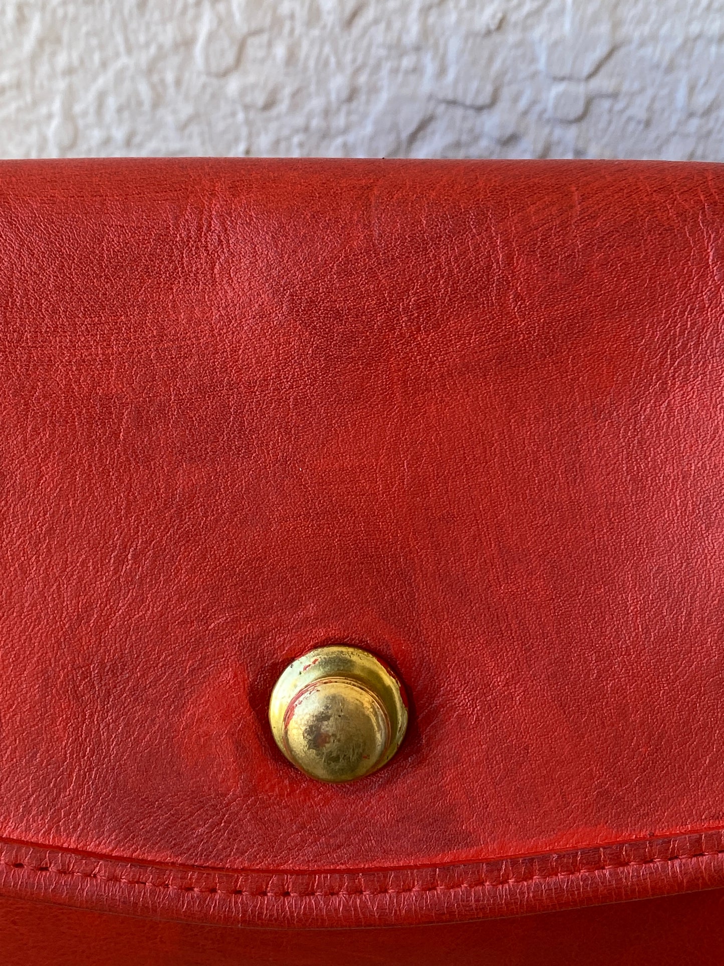 Vintage Classic Coach Chrystie Flap Red Leather Cross Body Bag