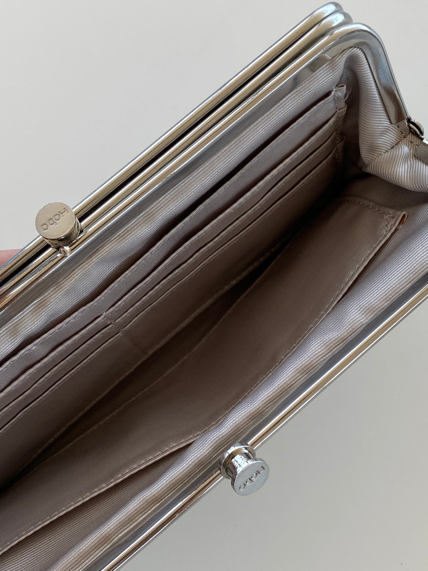 Hobo Blue & Tan Genuine Leather Clutch Wallet