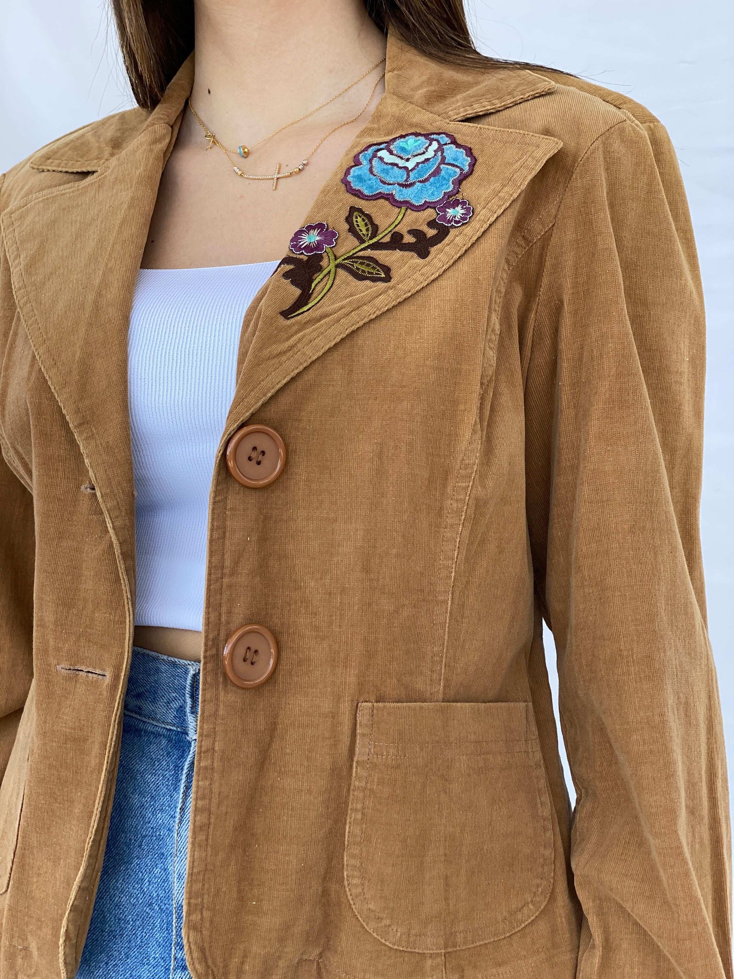 Vintage Y2K La Belle Corduroy Blazer - Size M - Balagan Vintage Blazer 90s, corduroy, corduroy blazer, full sleeve blazer, Juana, NEW IN, winter