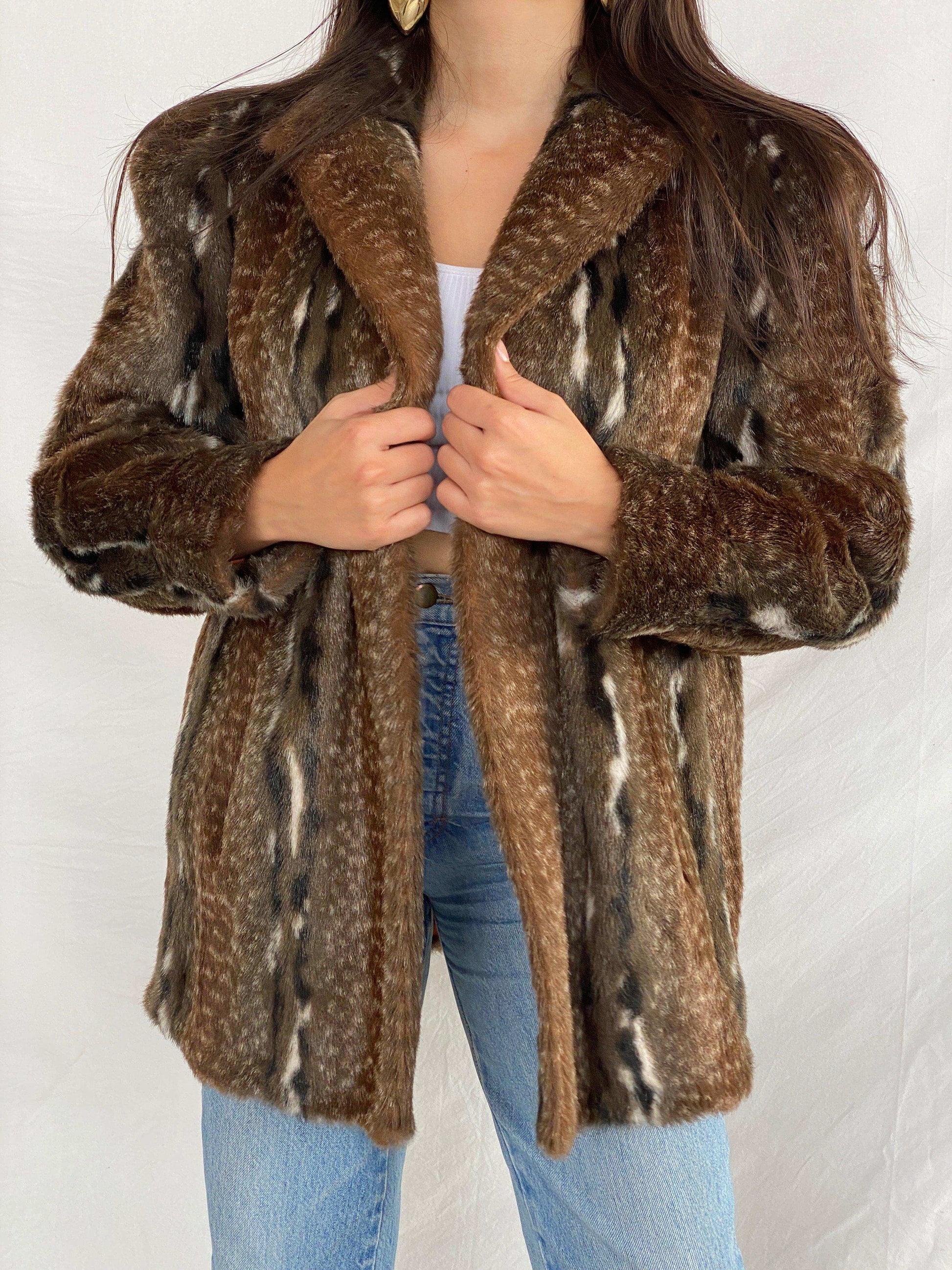 Vintage 60s/70s Madex Paris Tissavel Faux Fur Jacket - Balagan Vintage Fur Jacket 80s, Aseel, faux fur, fur jacket, NEW IN
