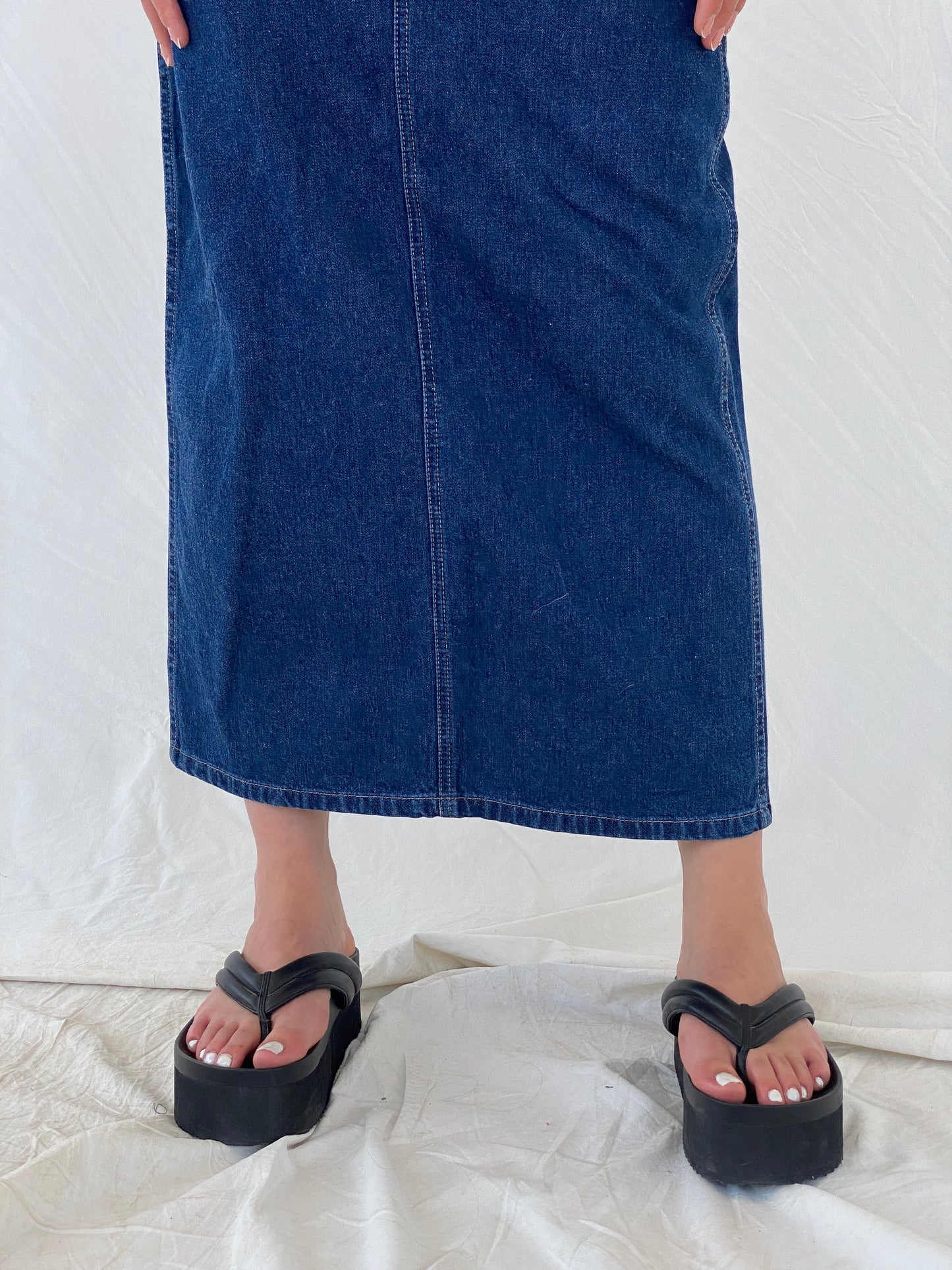 Vintage CARS Jeans&Casuals Overall Style Maxi Denim Dress - S