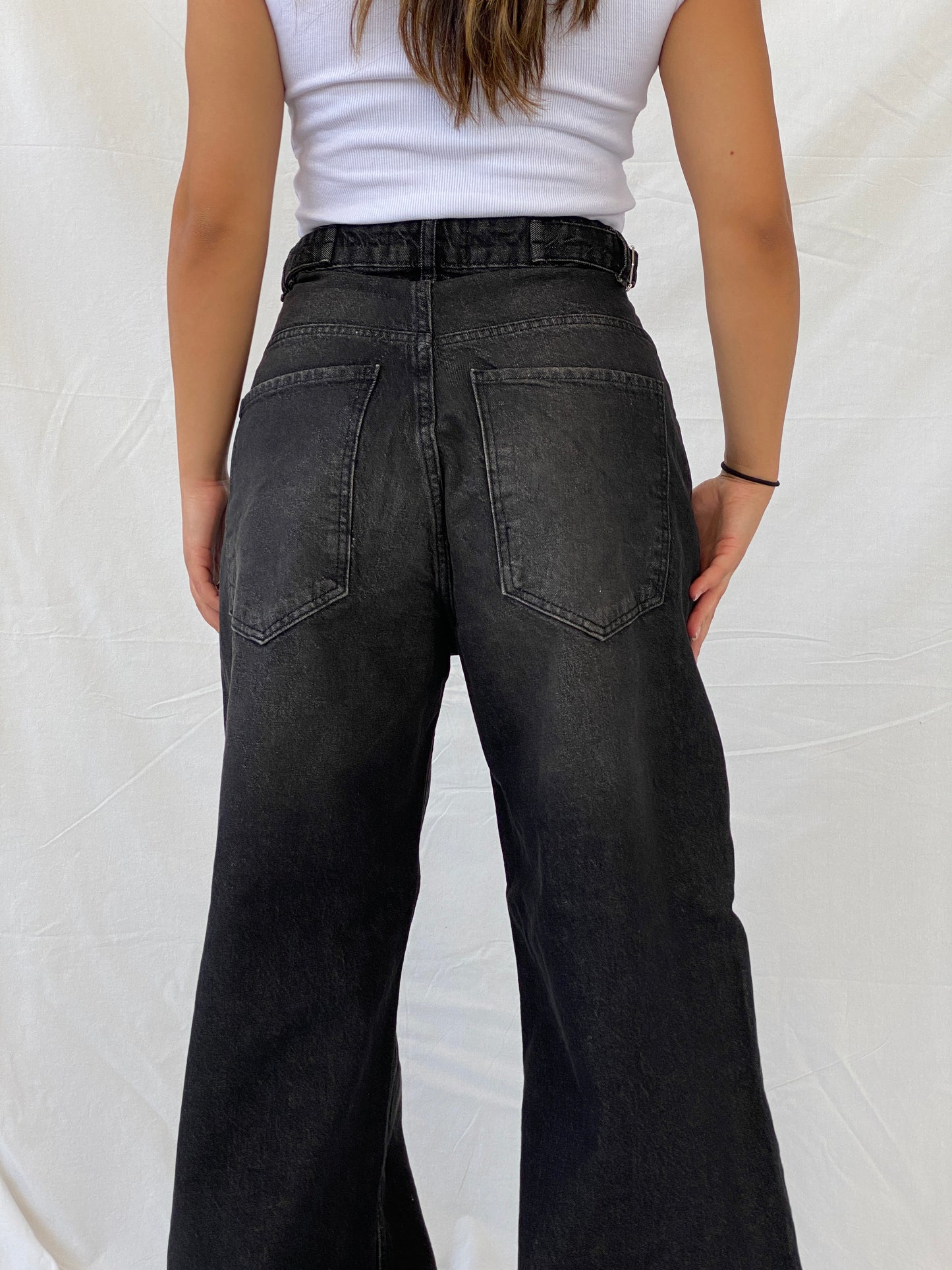 بنطلون جينز NWT Alien Baggy Black High Rise Streetwear - 36EUR