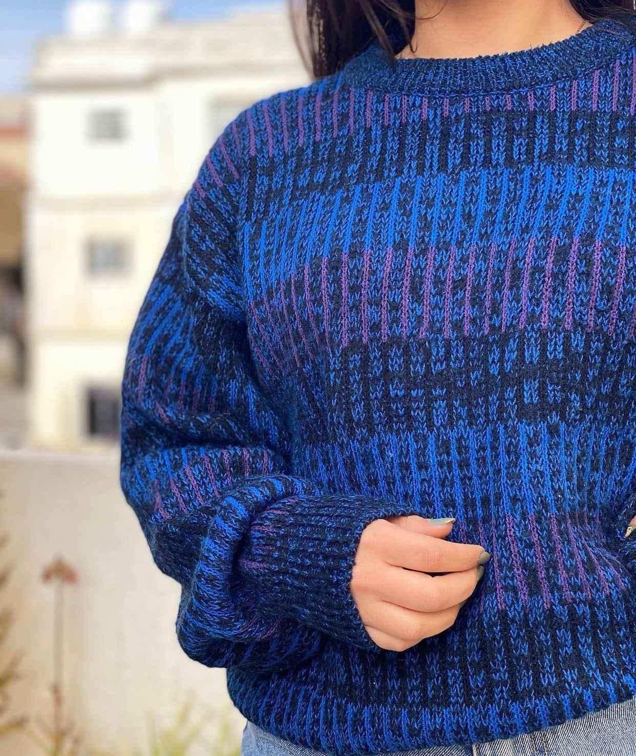 Vintage Saturdays Knit Sweater - Balagan Vintage Sweater 80s, 90s, sweater, vintage, vintage prints, vintage sweater, winter, women