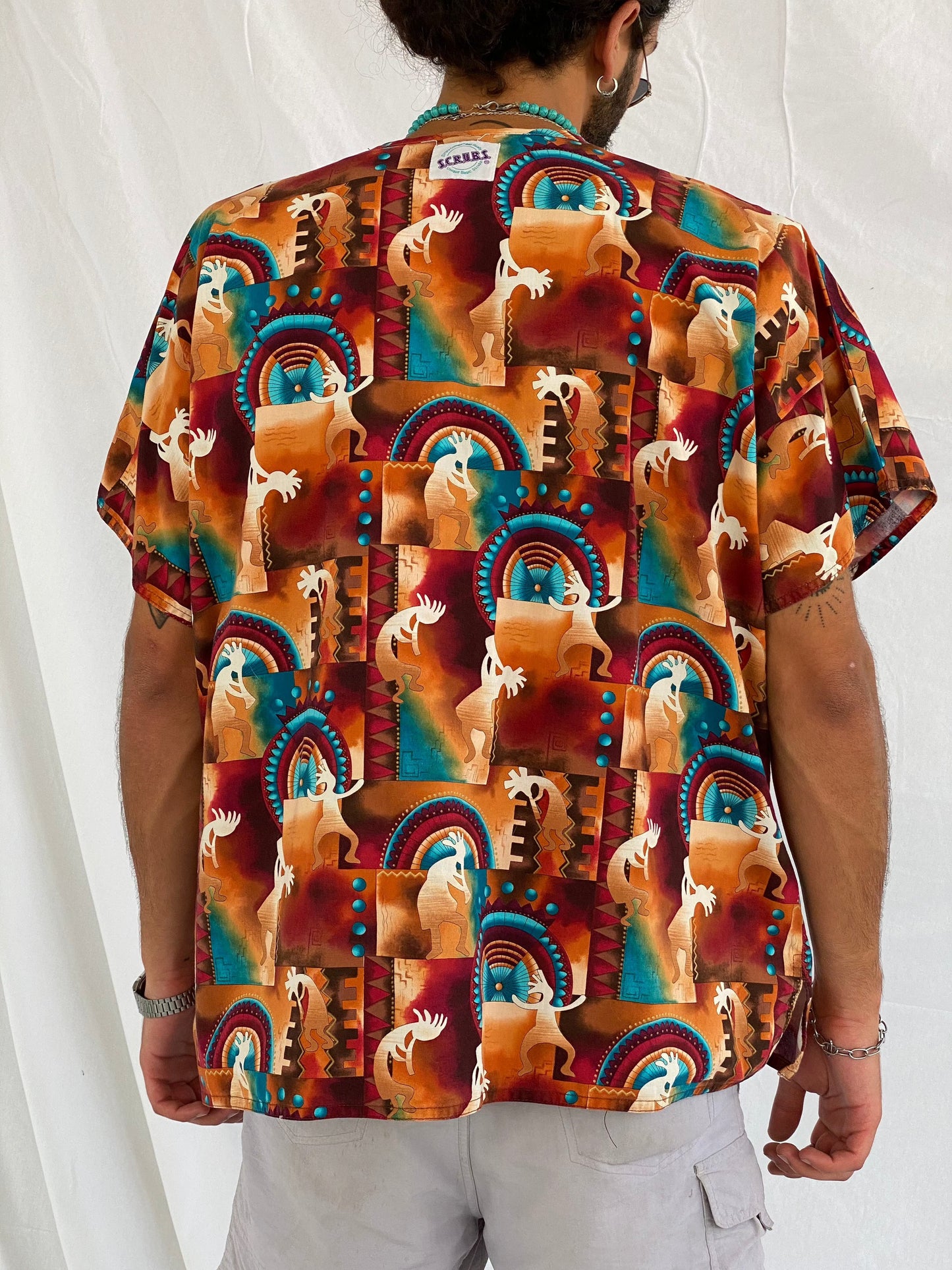 Vintage S.C.R.U.B.S. Scrub Top - Balagan Vintage Scrub Afro print, crazy print, retro, Scrub, vintage