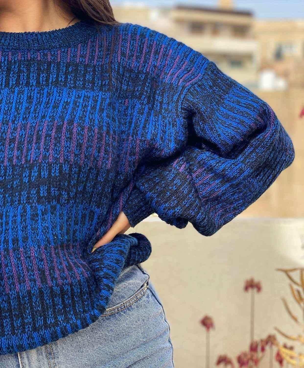 Vintage Saturdays Knit Sweater - Balagan Vintage Sweater 80s, 90s, sweater, vintage, vintage prints, vintage sweater, winter, women