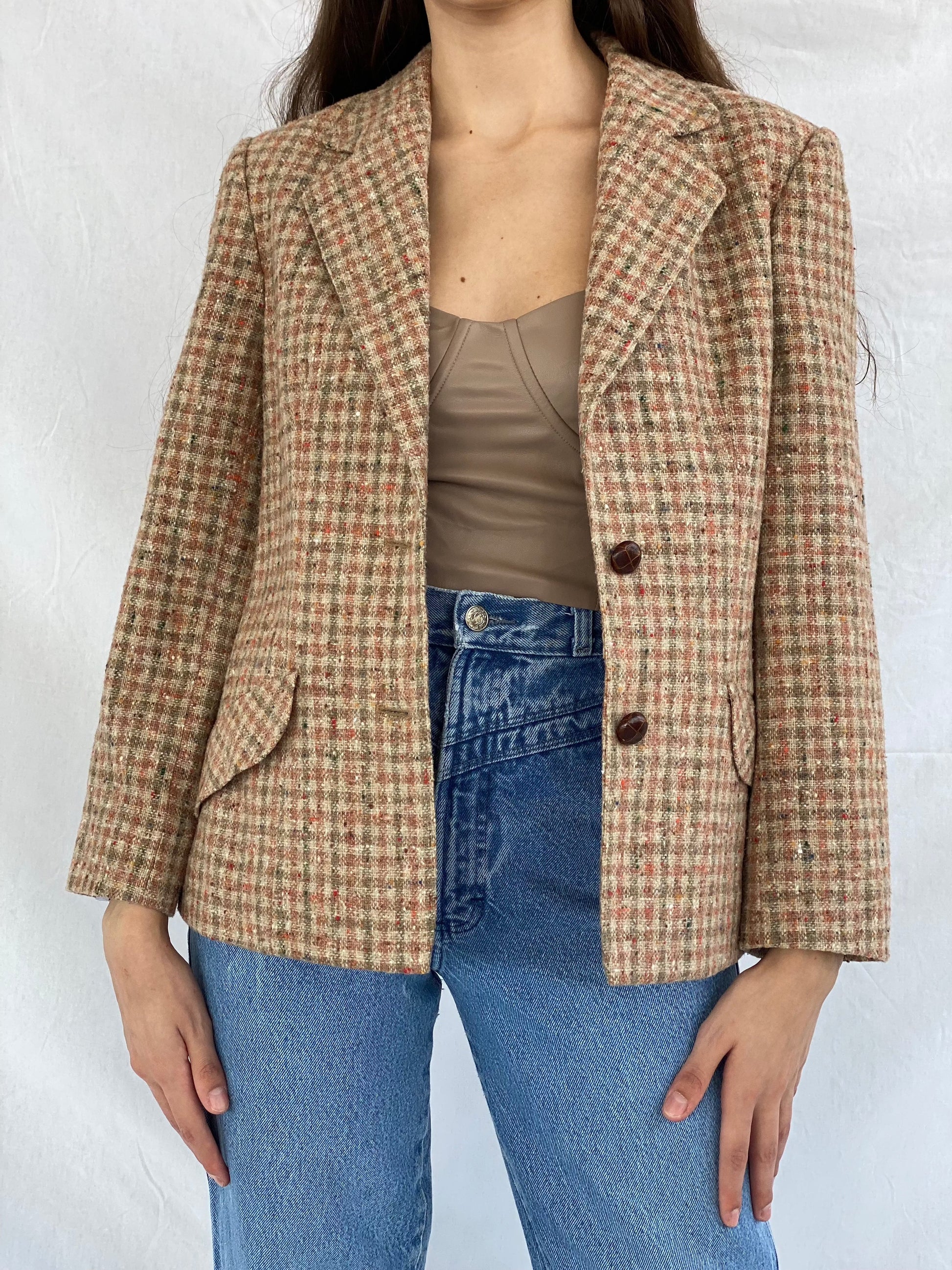 Vintage Alexon Sport Set Tweed Blazer - Balagan Vintage Blazer blazer, formal, formal wear, full sleeve blazer, tweed blazer, vintage