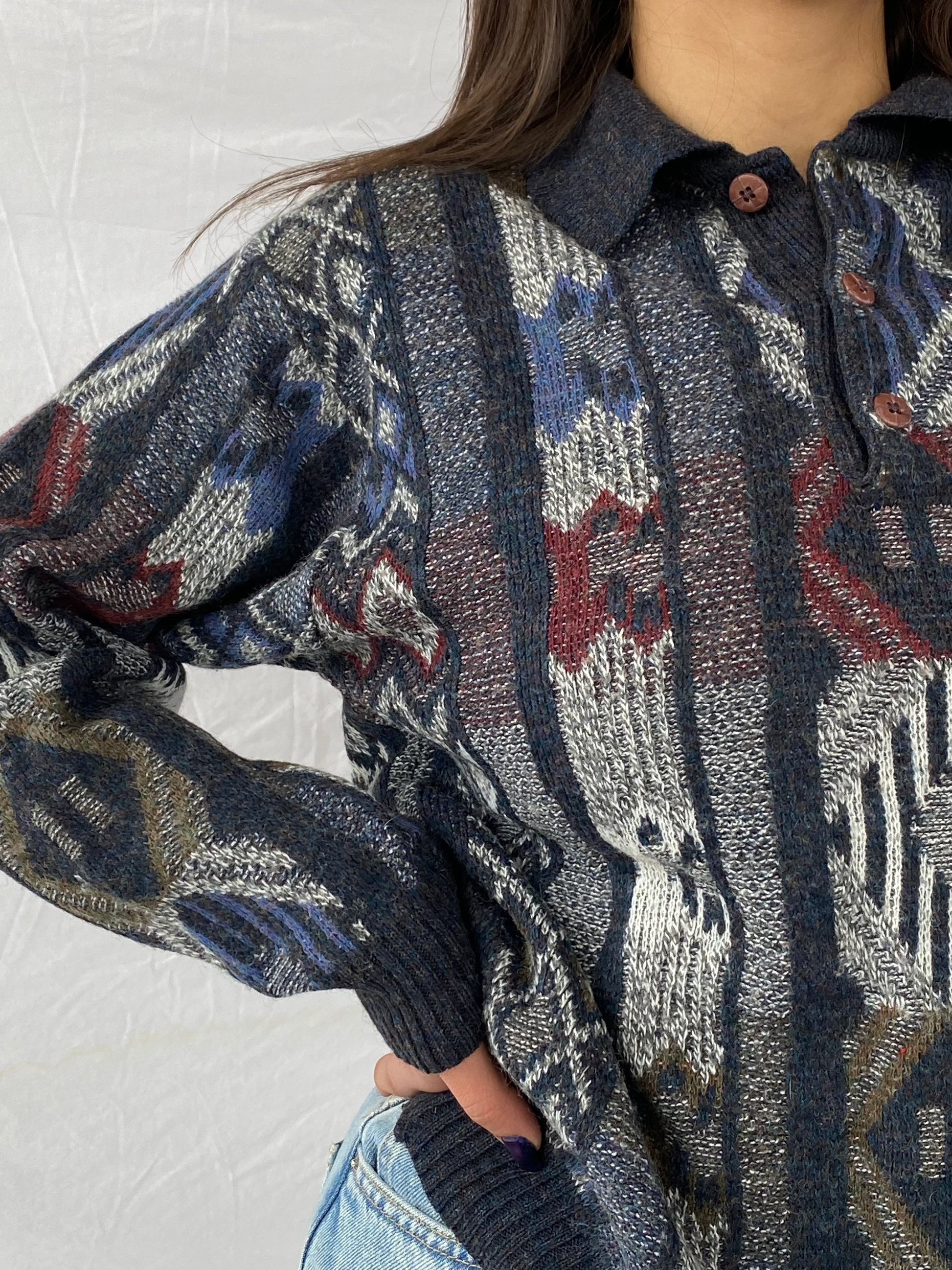Vintage Knitted Sweater - Balagan Vintage Sweater 90s, knitted sweater, outerwear, sweater