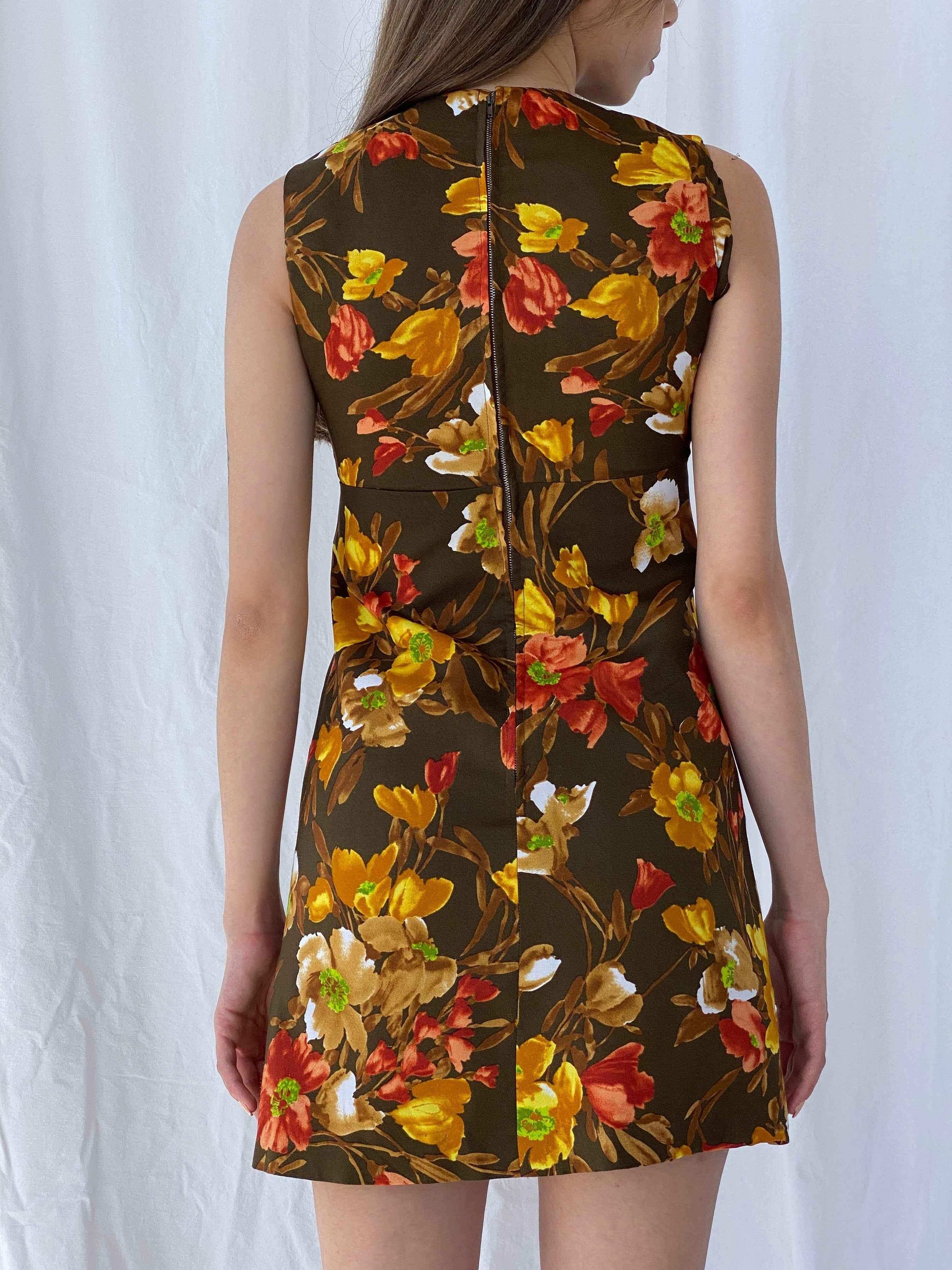 Vintage Handmade Floral Dress - Balagan Vintage Mini Dress 90s, floral, floral dress, Mira