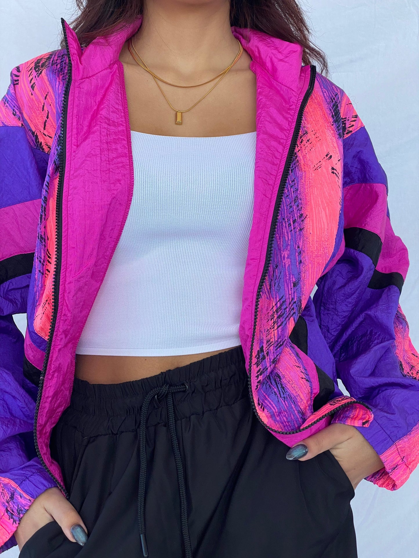 Vintage 90s ASICS Windbreaker Jacket - Balagan Vintage Windbreaker Jacket 90s, nylon, outerwear, vintage, windbreaker, windbreaker jacket