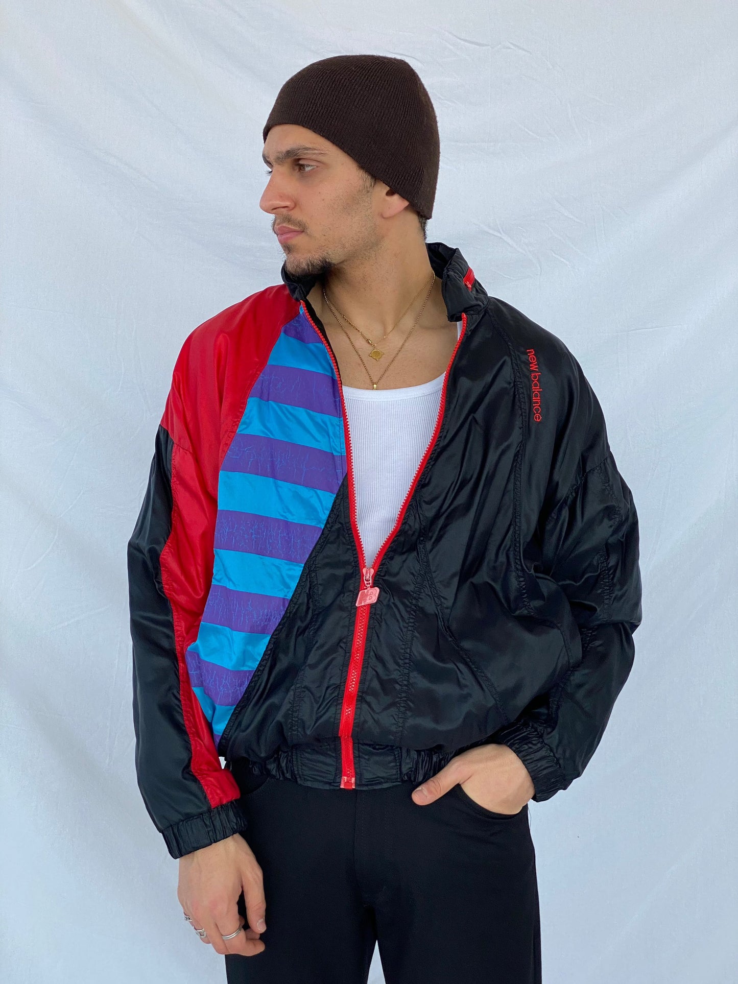 New Balance Windbreaker Jacket - Balagan Vintage Windbreaker Jacket 90s, nylon, outerwear, vintage