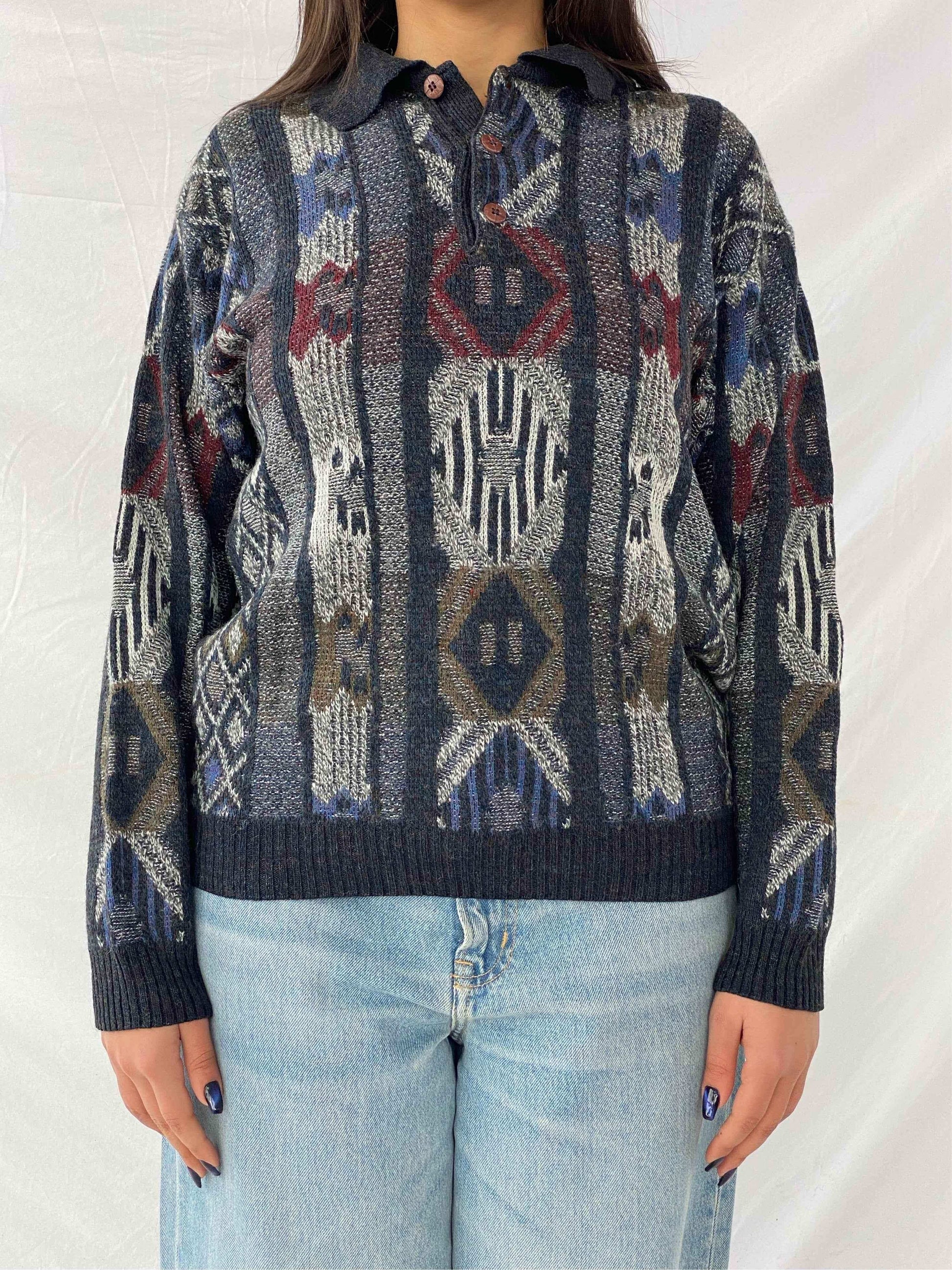 Vintage Knitted Sweater - Balagan Vintage Sweater 90s, knitted sweater, outerwear, sweater