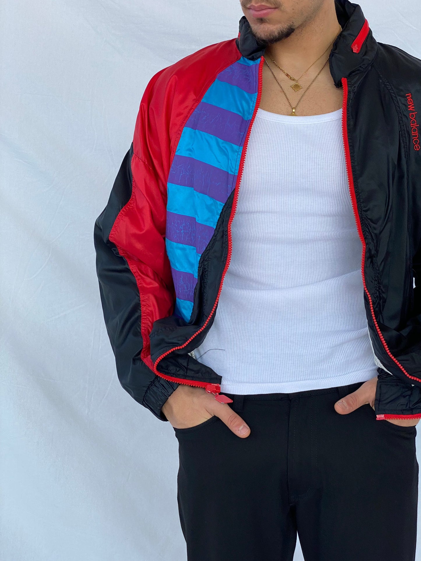 New Balance Windbreaker Jacket - Balagan Vintage Windbreaker Jacket 90s, nylon, outerwear, vintage