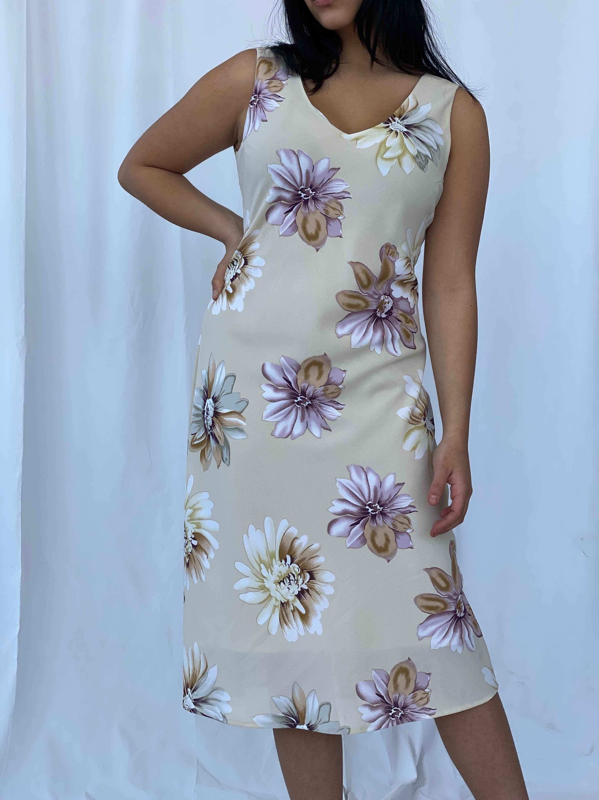 Vintage N.C.C Australia Floral Dress - Balagan Vintage Midi Dress 00s, 90s, dress, floral dress, midi dress