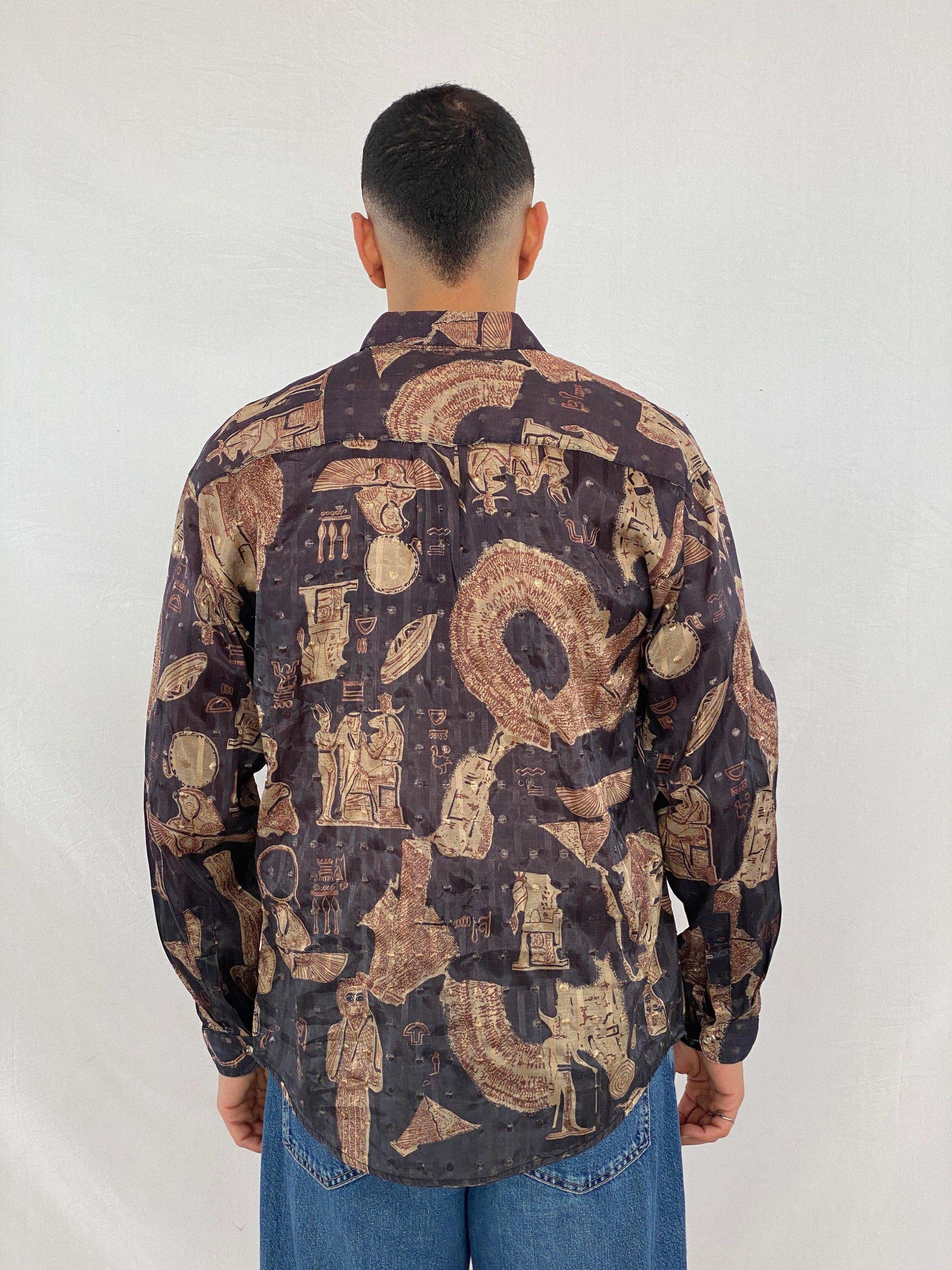 Vintage Thai Silk Collection Printed Full-Sleeve Shirt - Balagan Vintage Full Sleeve Shirt 90s, Abdullah, full sleeve shirt, NEW IN