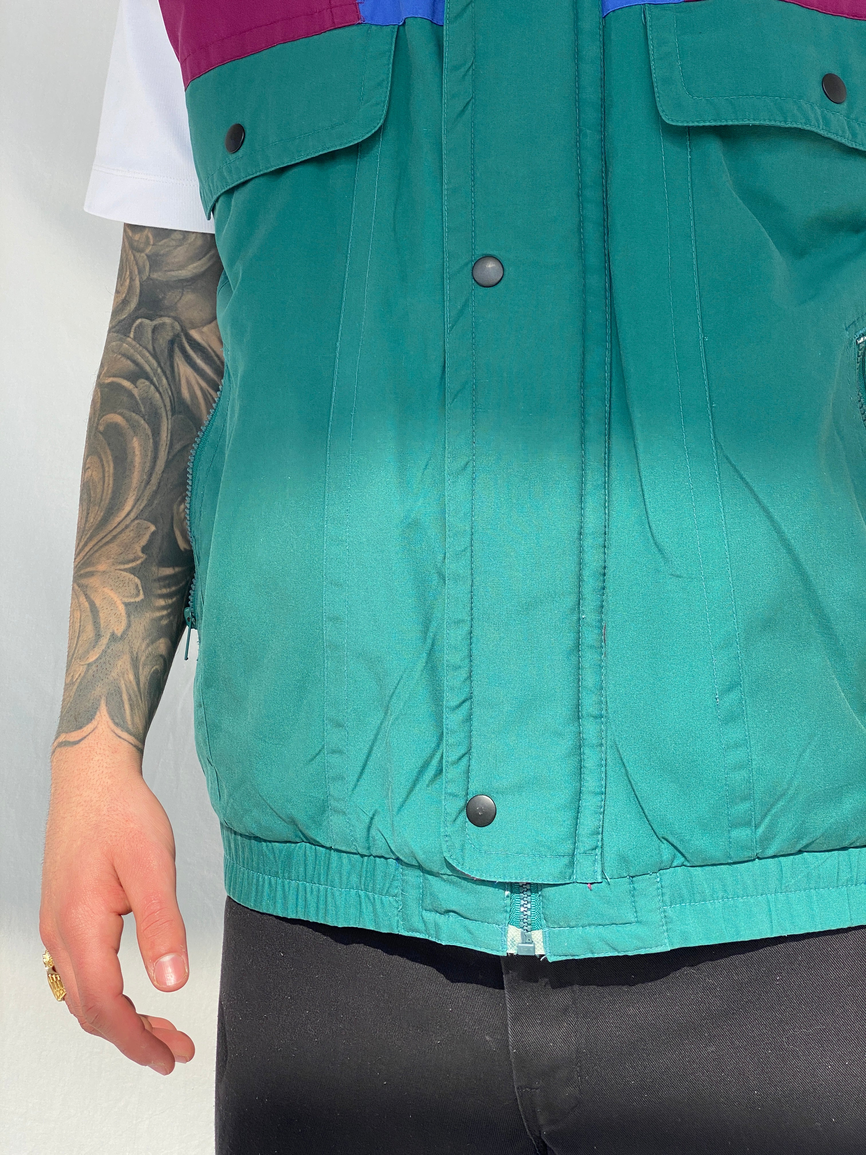 Vintage 90s Regatta Color Block Puffer Men’s Gilet Vest - M