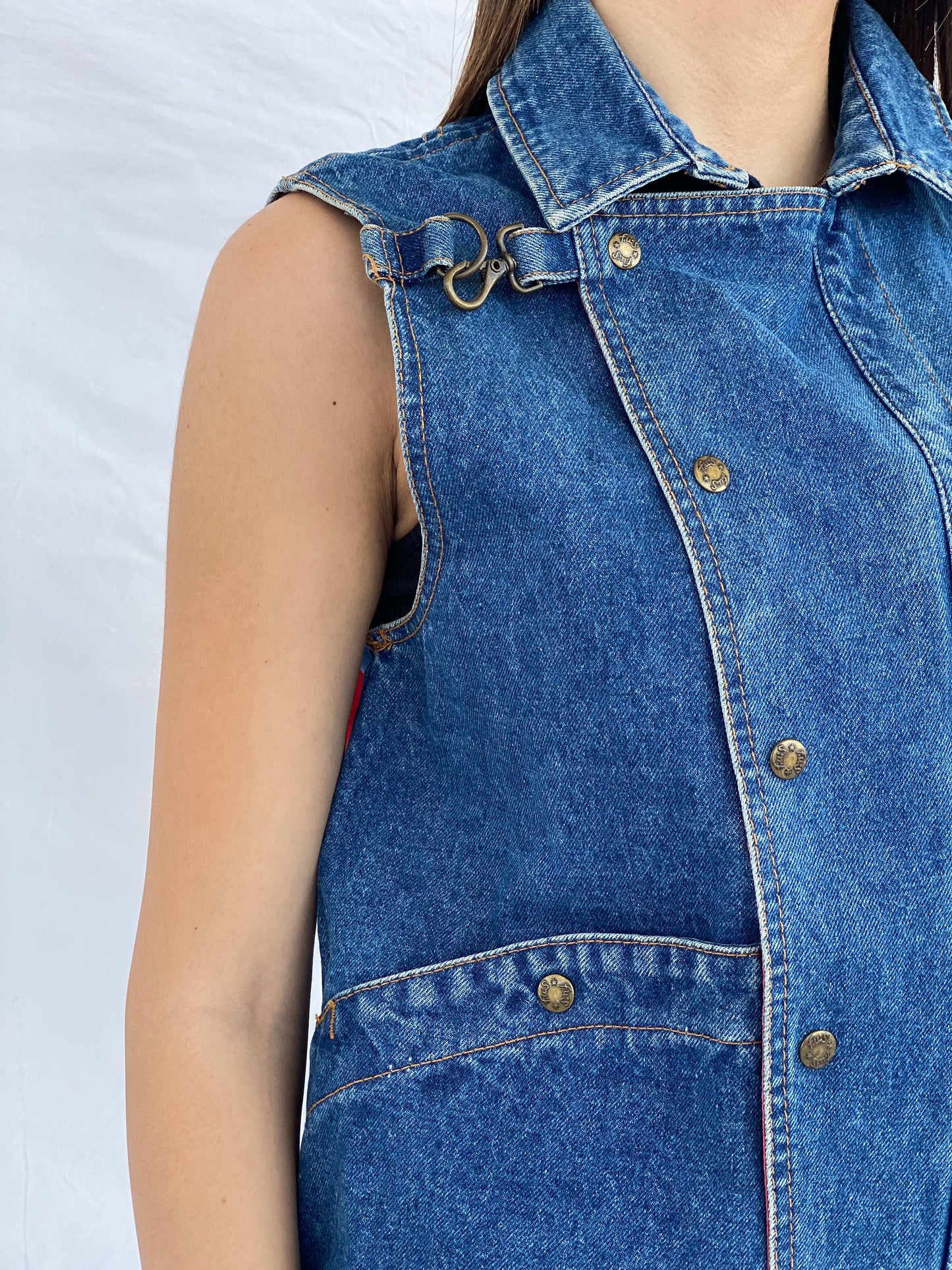 Vintage 90s F.uś London Denim Vest - Size M - Balagan Vintage Denim Vest 90s, denim vest, Juana, NEW IN