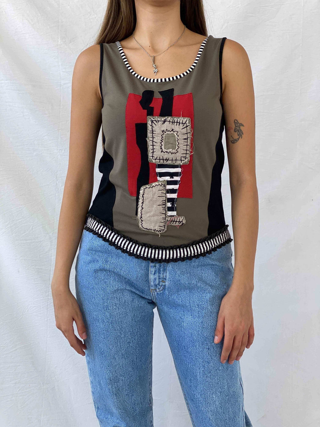 Jane Daniels Patchwork Top - Balagan Vintage Sleeveless Top 00s, 90s, Mira