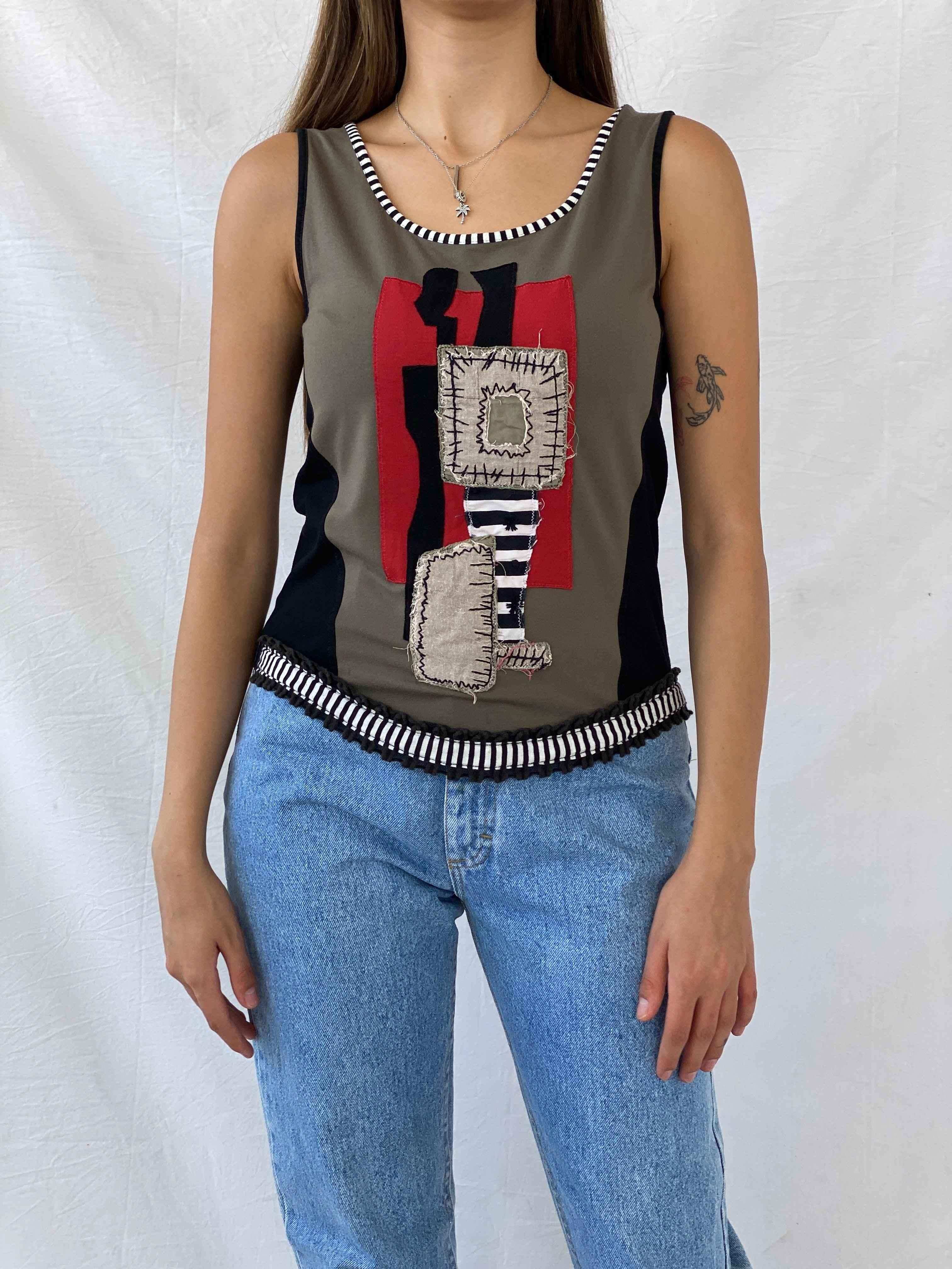 Jane Daniels Patchwork Top - Balagan Vintage Sleeveless Top 00s, 90s, Mira