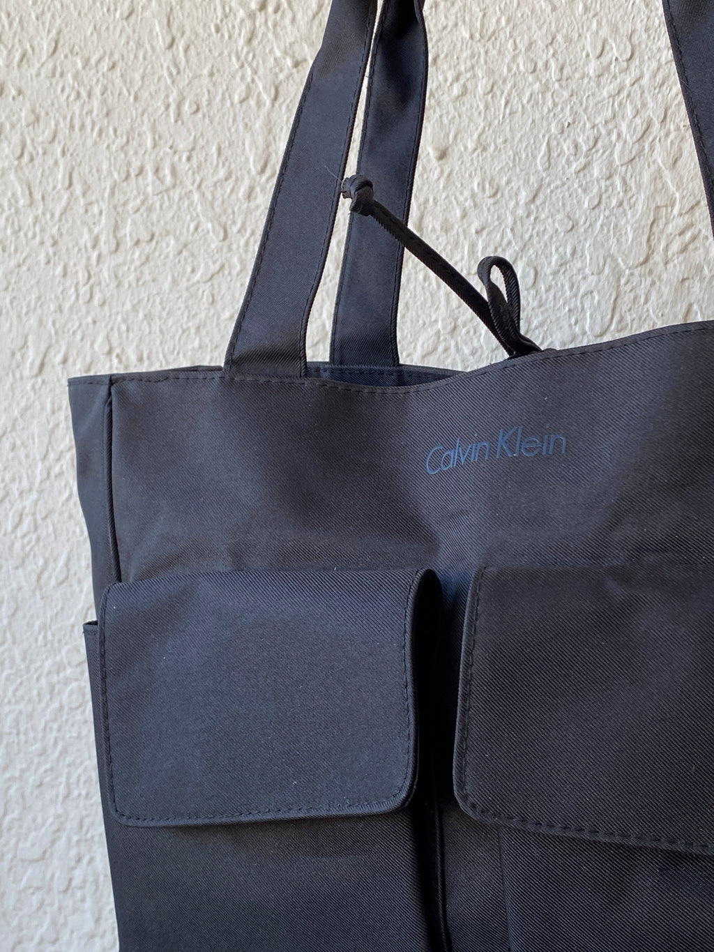 Calvin Klein Collection Shoulder Bag Black Canvas Laptop Tote Bag