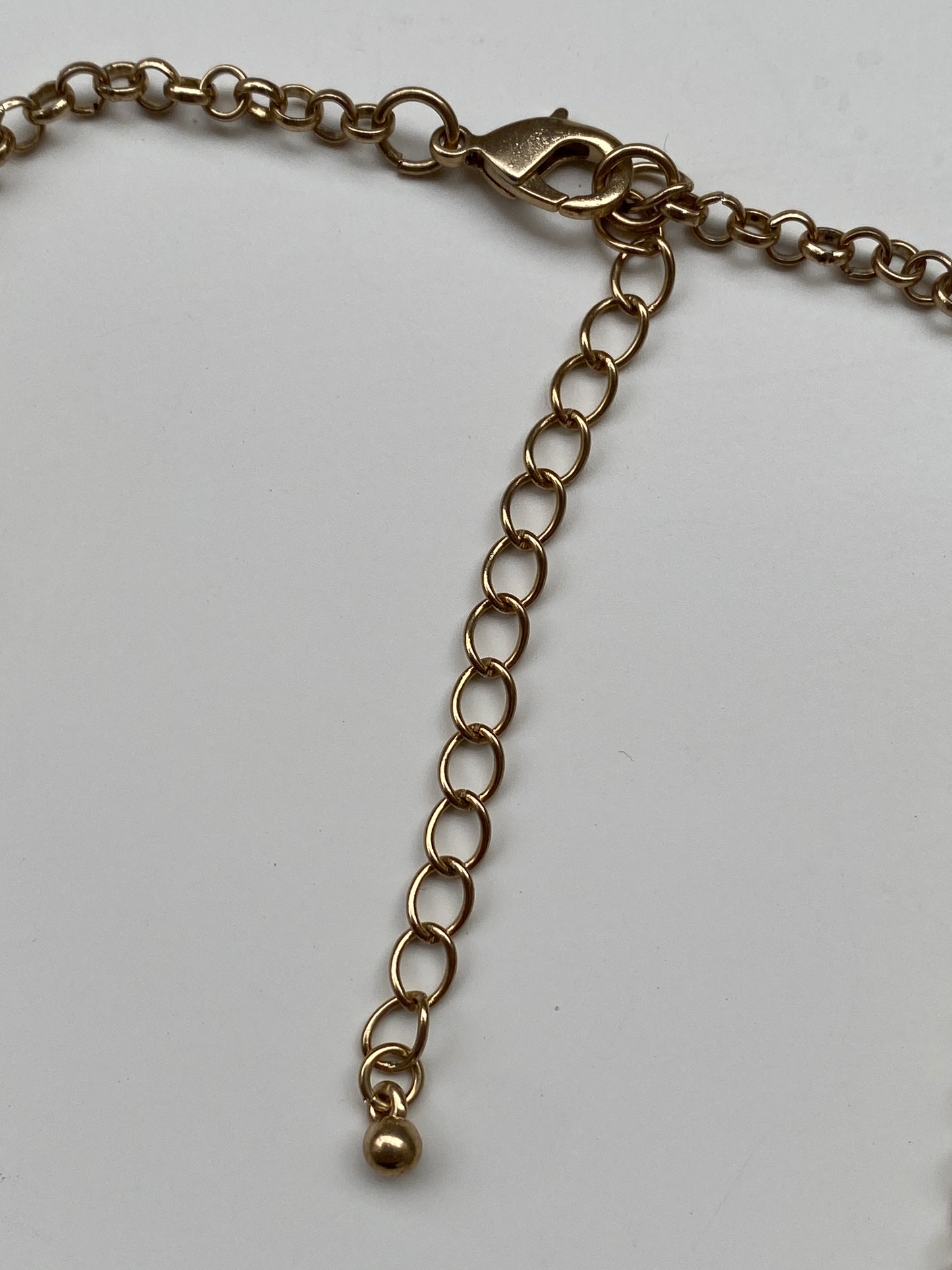 Vintage Gold Tone Royal Blue Heart Pendant Necklace with Rhinestones – Statement Charm